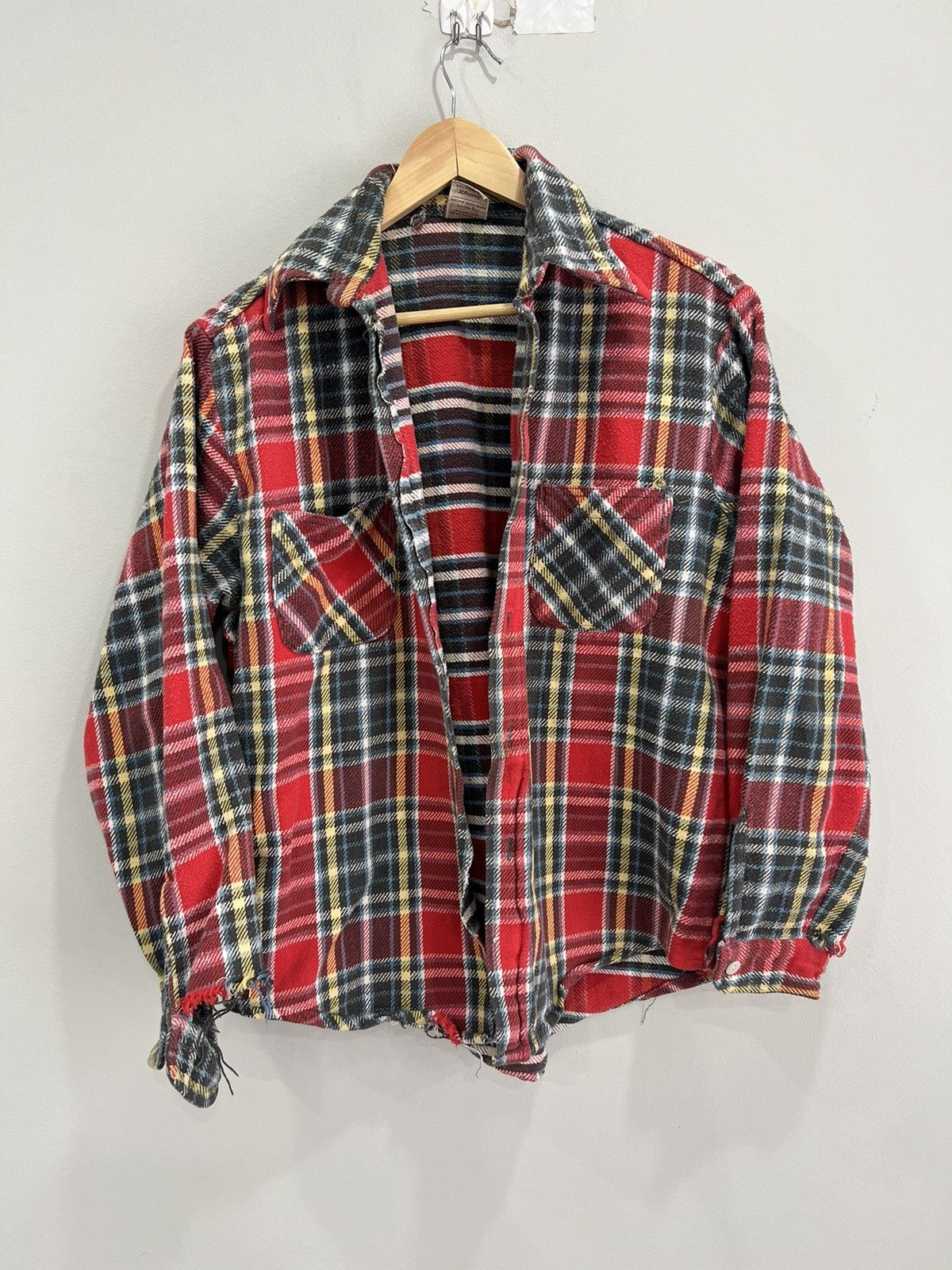 Big Mac Vintage Big Mac Thrashed Flannel Shirt button plaid Size US M / EU 48-50 / 2 - 1 Thumbnail