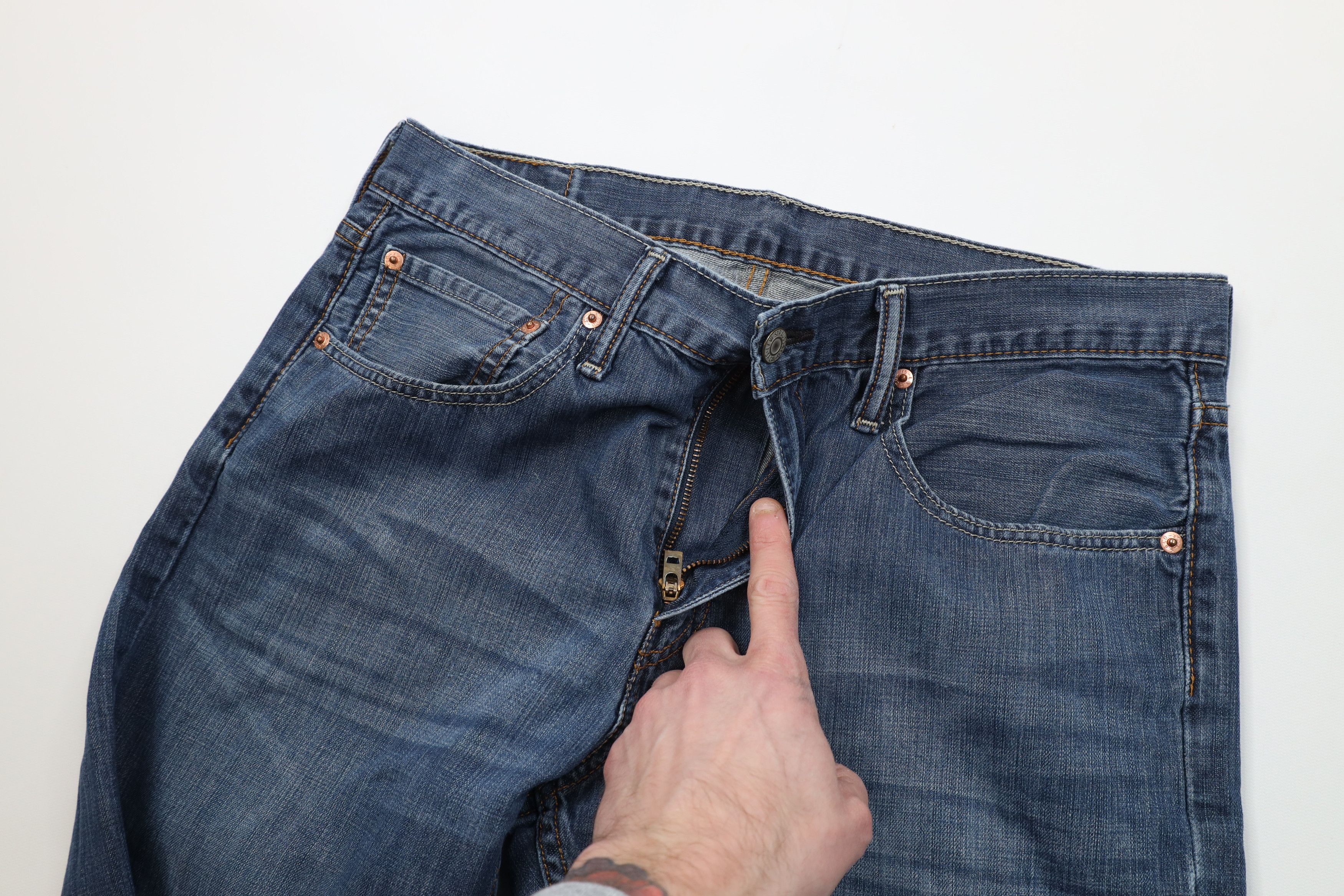 Levi's Vintage Y2K Levis 527 Slim Wide Leg Bootcut Denim Jeans Blue Size US 34 / EU 50 - 8 Thumbnail