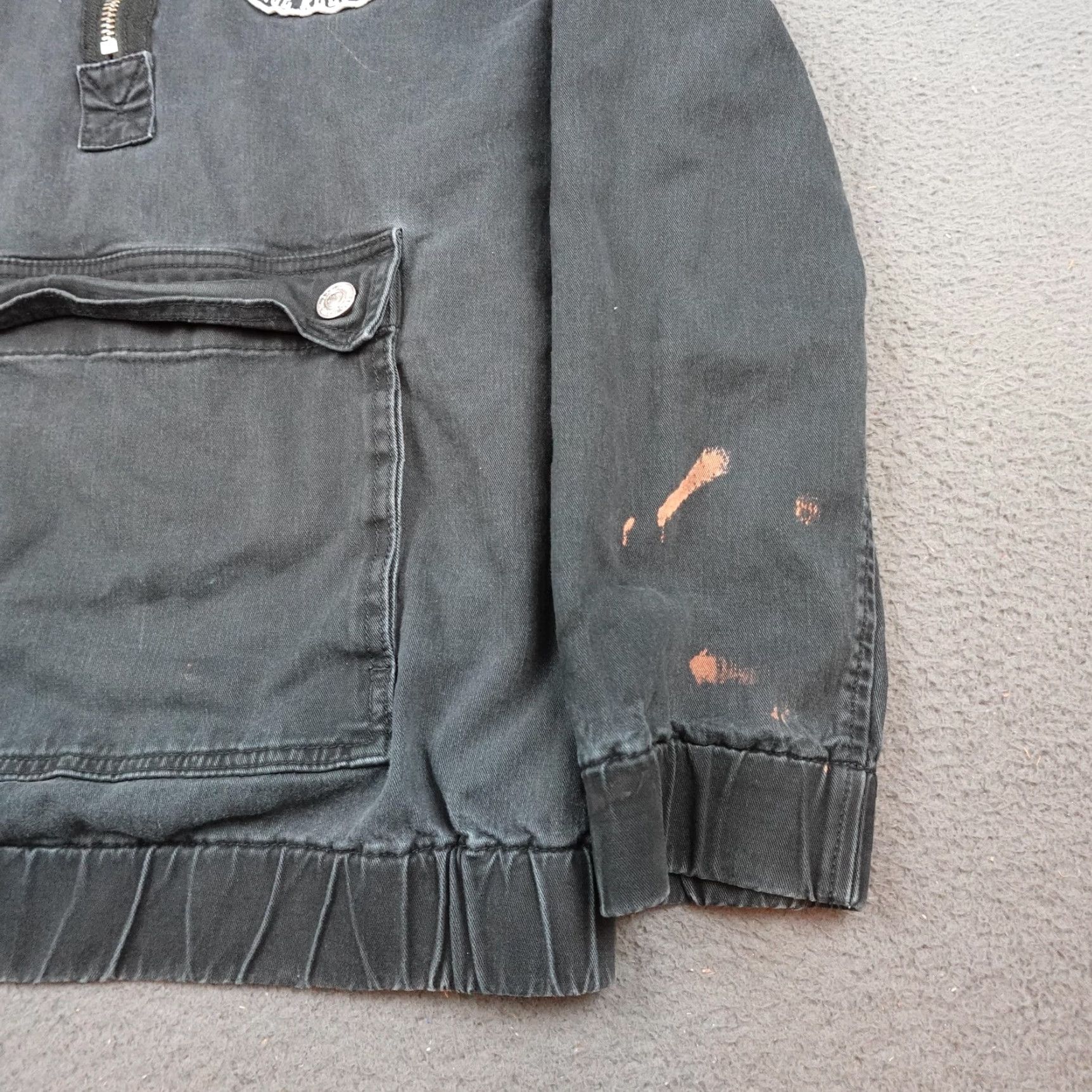 True Religion True Religion Hoodie Mens Small Black Quarter Zip Patch Kangaroo Pocket Pullover Size US S / EU 44-46 / 1 - 2 Thumbnail
