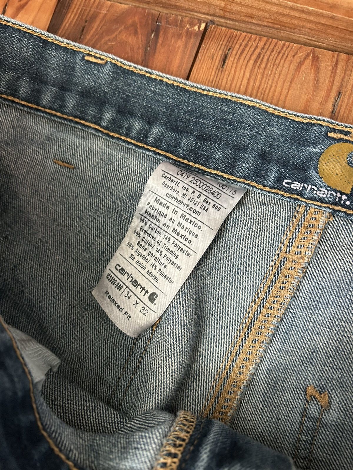 Carhartt × Vintage Vintage Carhartt Double Knee Blue Denim Jeans Size US 32 / EU 48 - 2 Thumbnail