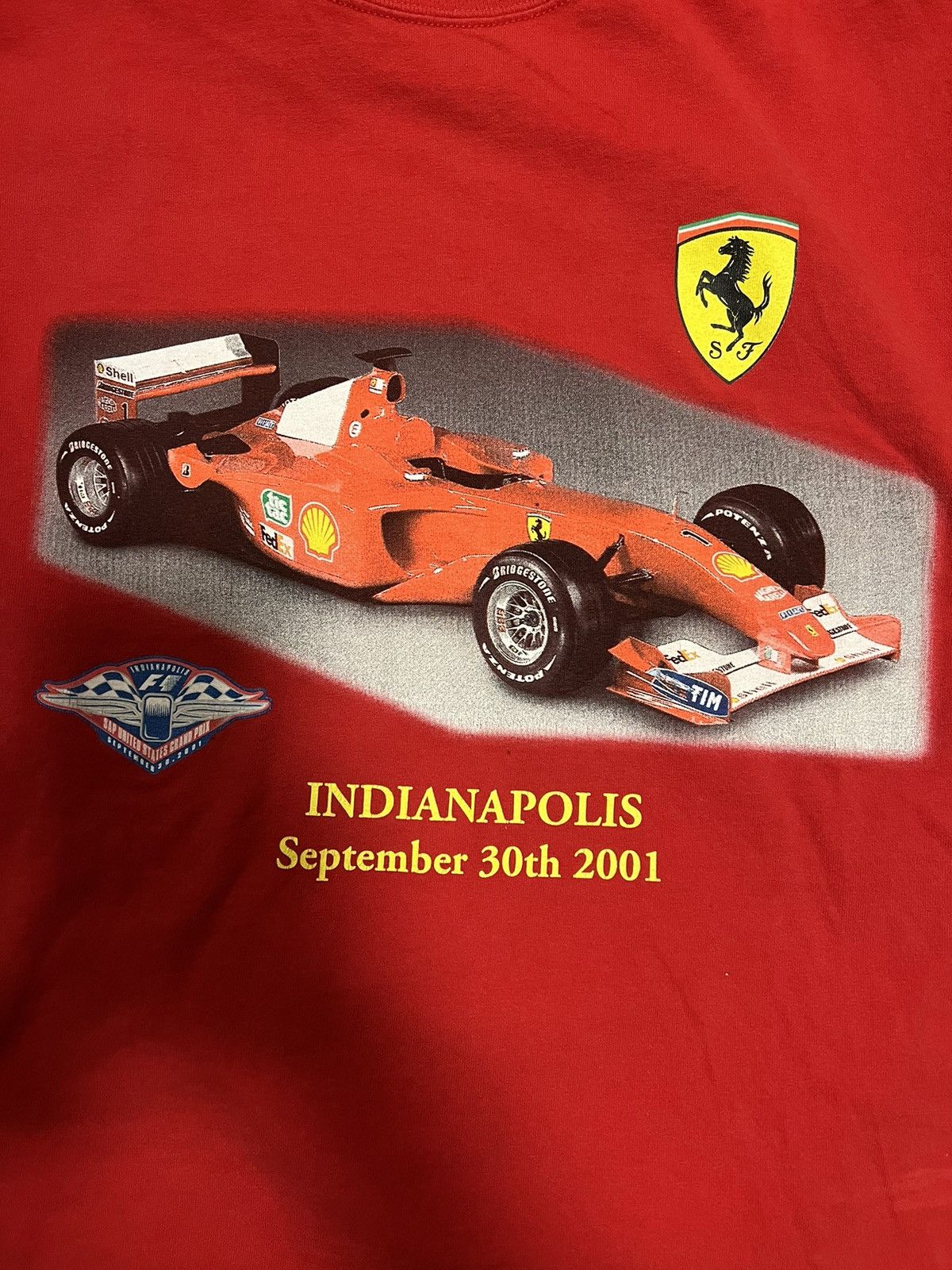 Ferrari × Vintage Vintage Formula One Ferrari T-Shirt F1 Indianapolis 2001 Size US L / EU 52-54 / 3 - 3 Thumbnail