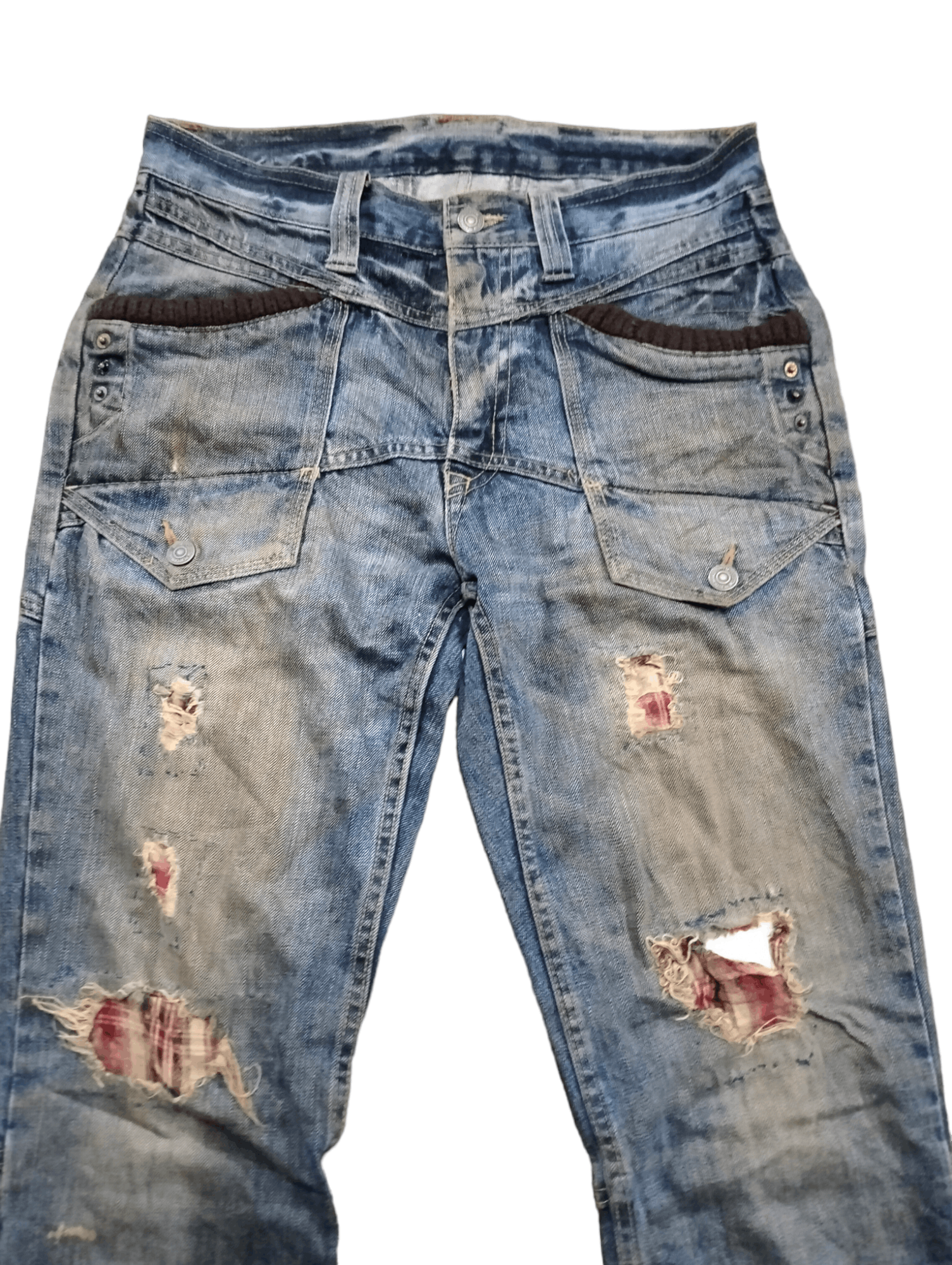 PPFM Flare PPFM Distressed Custom Pants Design Punk Style Size US 32 / EU 48 - 5 Thumbnail