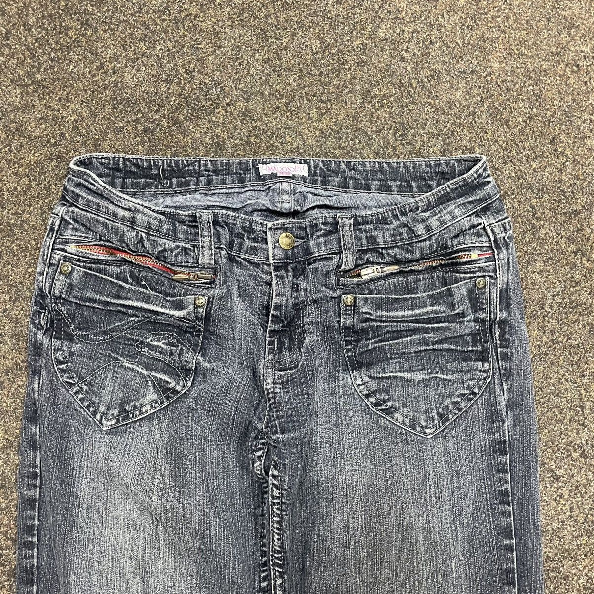 Vintage Vintage Y2K Baggy Flared Jeans 90s Grunge Archive Faded Logo Size 32" / US 10 / IT 46 - 4 Thumbnail