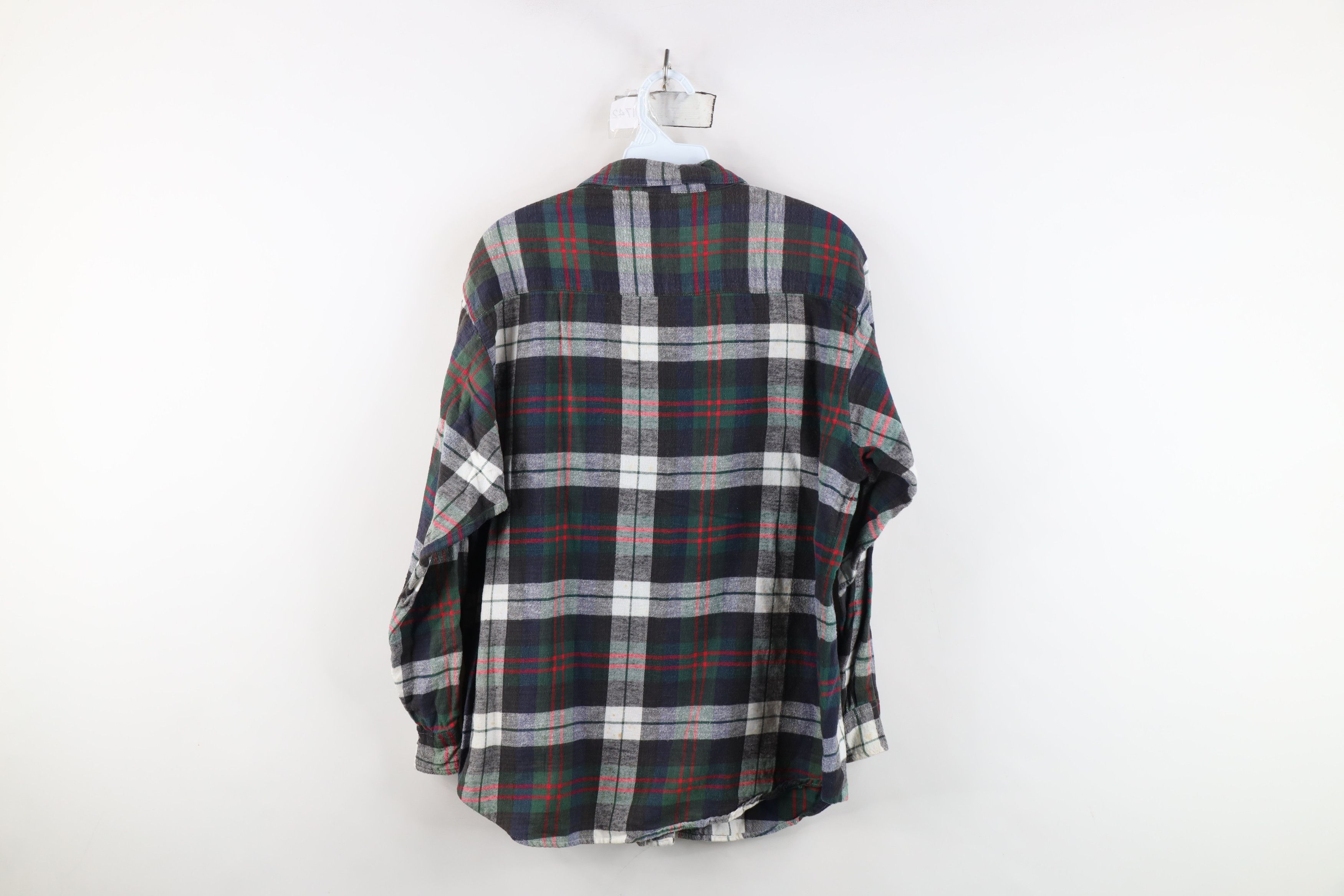 Vintage Vintage 90s Streetwear Flannel Collared Button Shirt Size L / US 10 / IT 46 - 14 Thumbnail