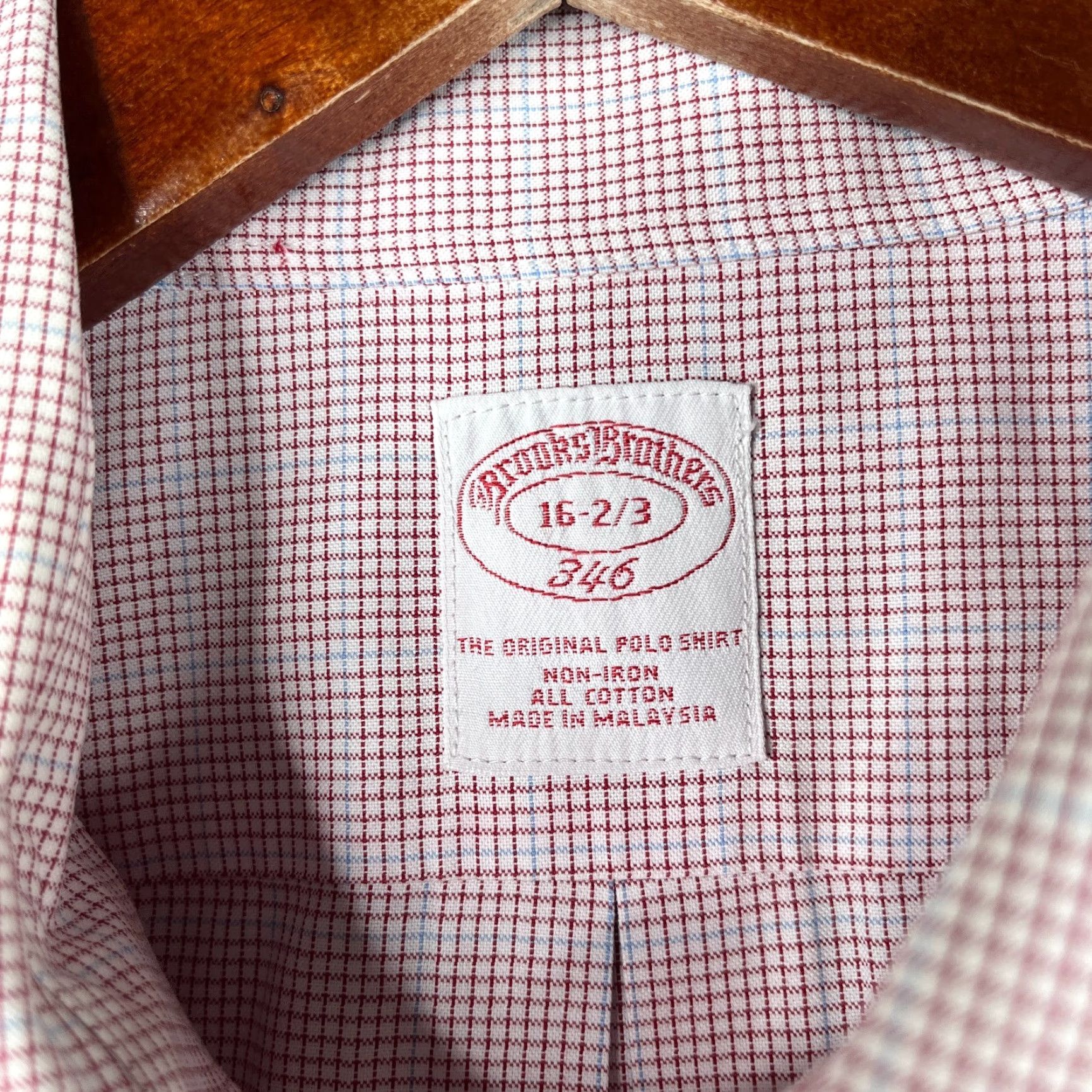 Brooks Brothers Brooks Brothers Shirt 346 Pink Check Non Iron Button Up Long Sleeve Mens 16 Size US L / EU 52-54 / 3 - 4 Thumbnail