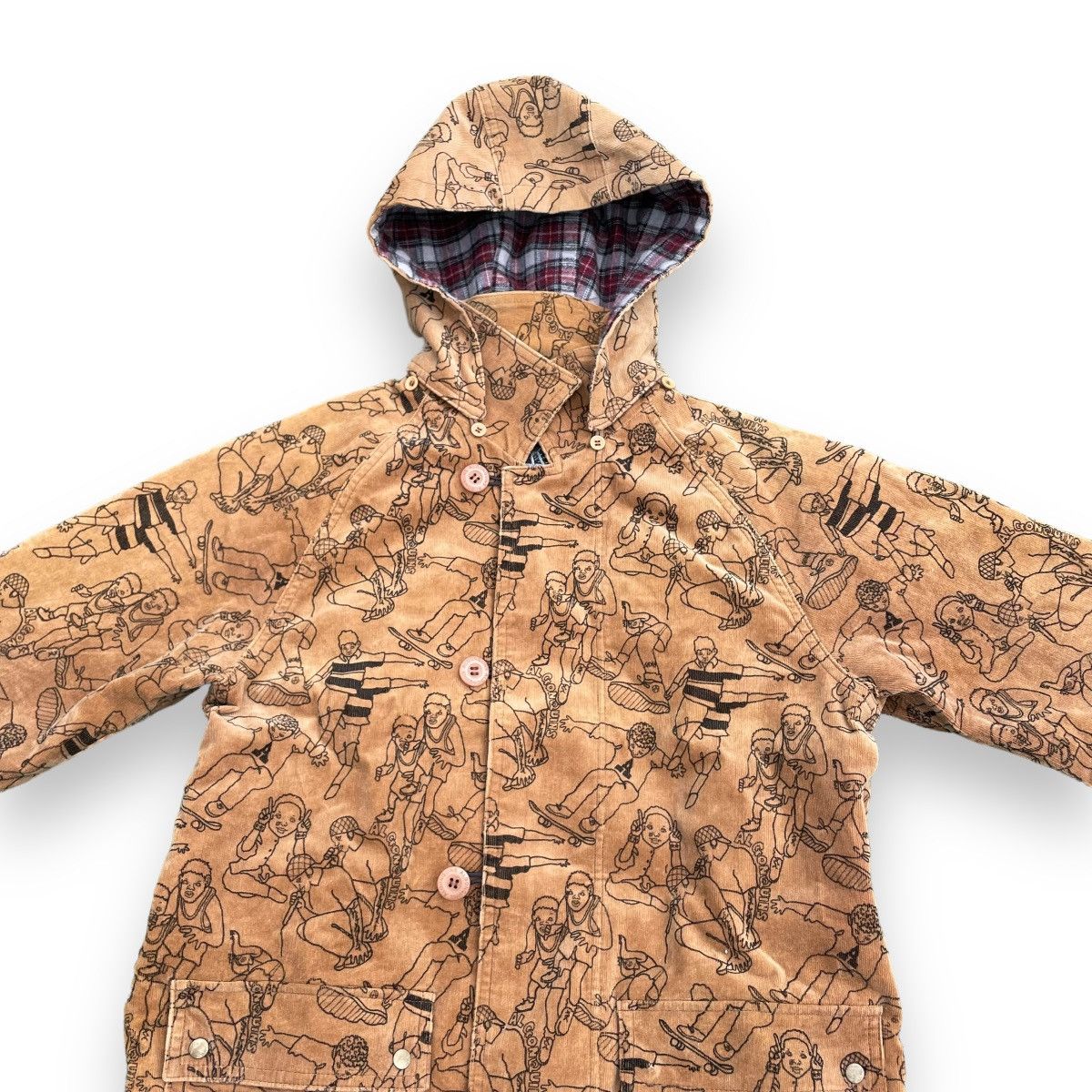 Hysteric Glamour 🇯🇵 ALGONQUINS CORDUROY FULL PRINT PUNK SKATE JACKET Size US M / EU 48-50 / 2 - 6 Thumbnail