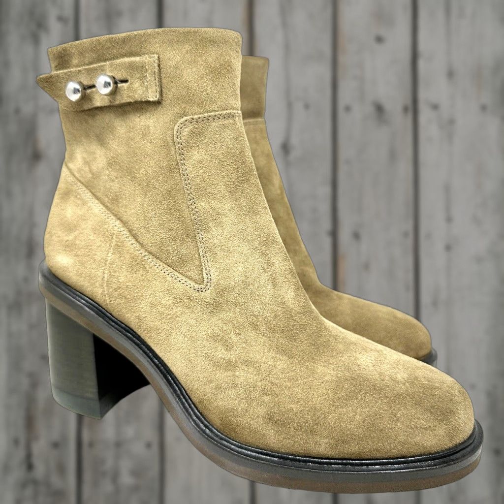 Rag & Bone VINTAGE Rag & Bone Soren Boot Women’s Ankle Bootie High Heel Leather Suede 7 Beige Fall Winter Size US 7 / IT 37 - 1 Thumbnail