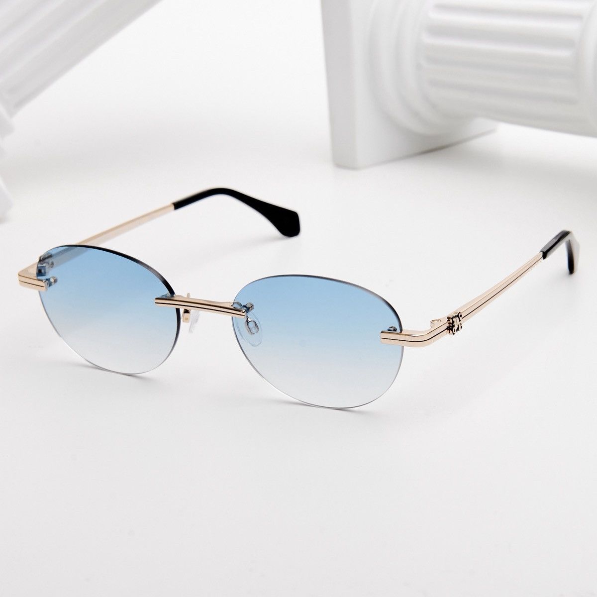 Palm Angels PALM ANGELS CRYSTAL GOLD BLUE GRADIENT SUNGLASSES Size ONE SIZE - 2 Thumbnail