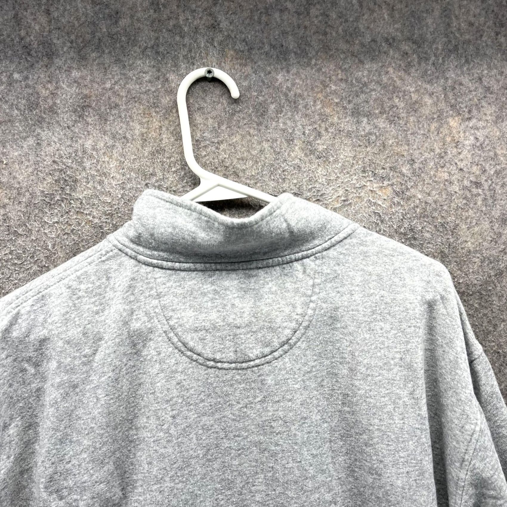 Izod VINTAGE IZOD Sweatshirt Mens XL Gray Saltwater Relaxed Henley Mock Neck Fleece Pullover Size US XL / EU 56 / 4 - 7 Thumbnail