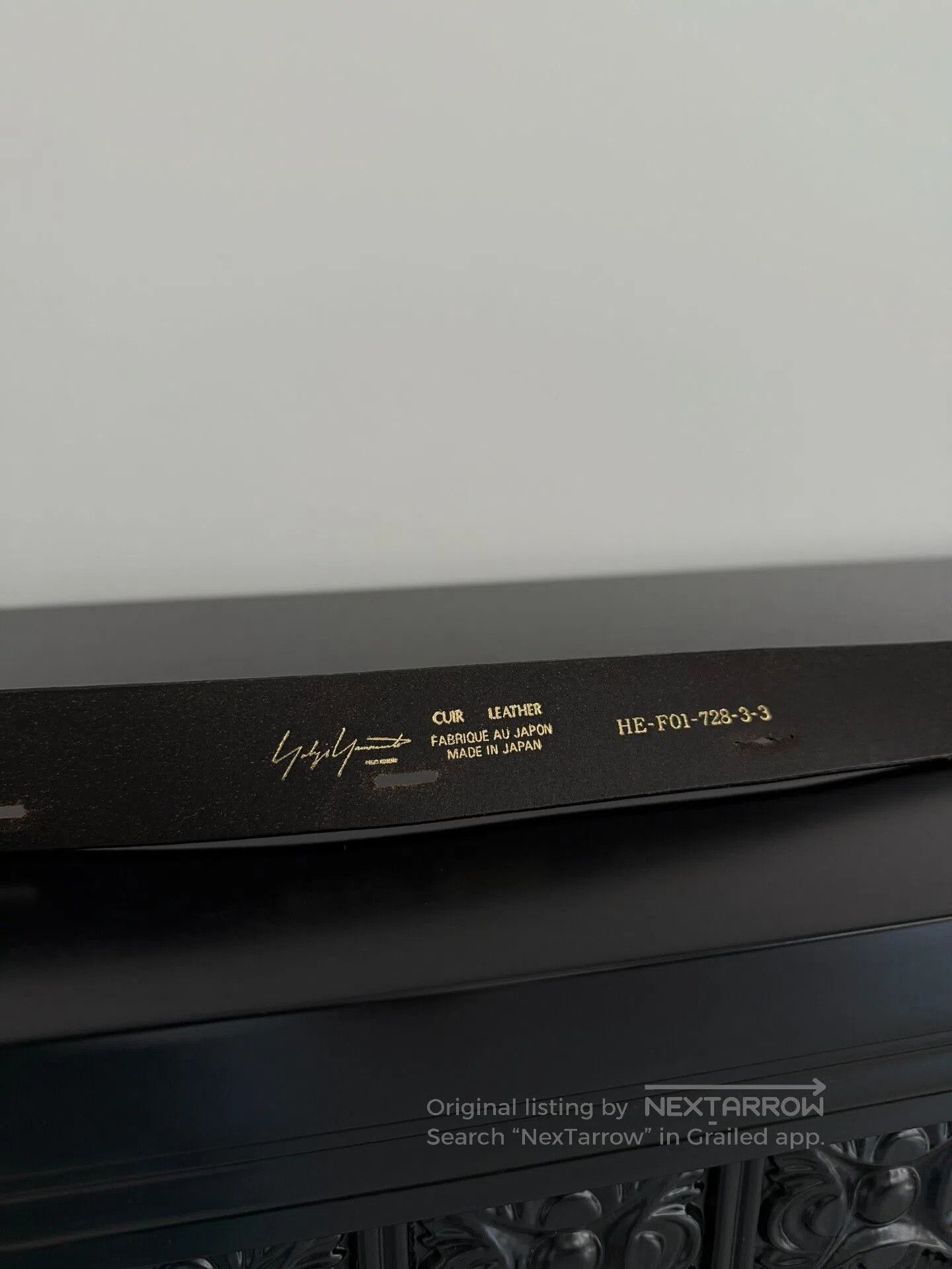 Yohji Yamamoto Yohji Yamamoto Pour Homme Black Leather Belt. Size ONE SIZE - 6 Thumbnail