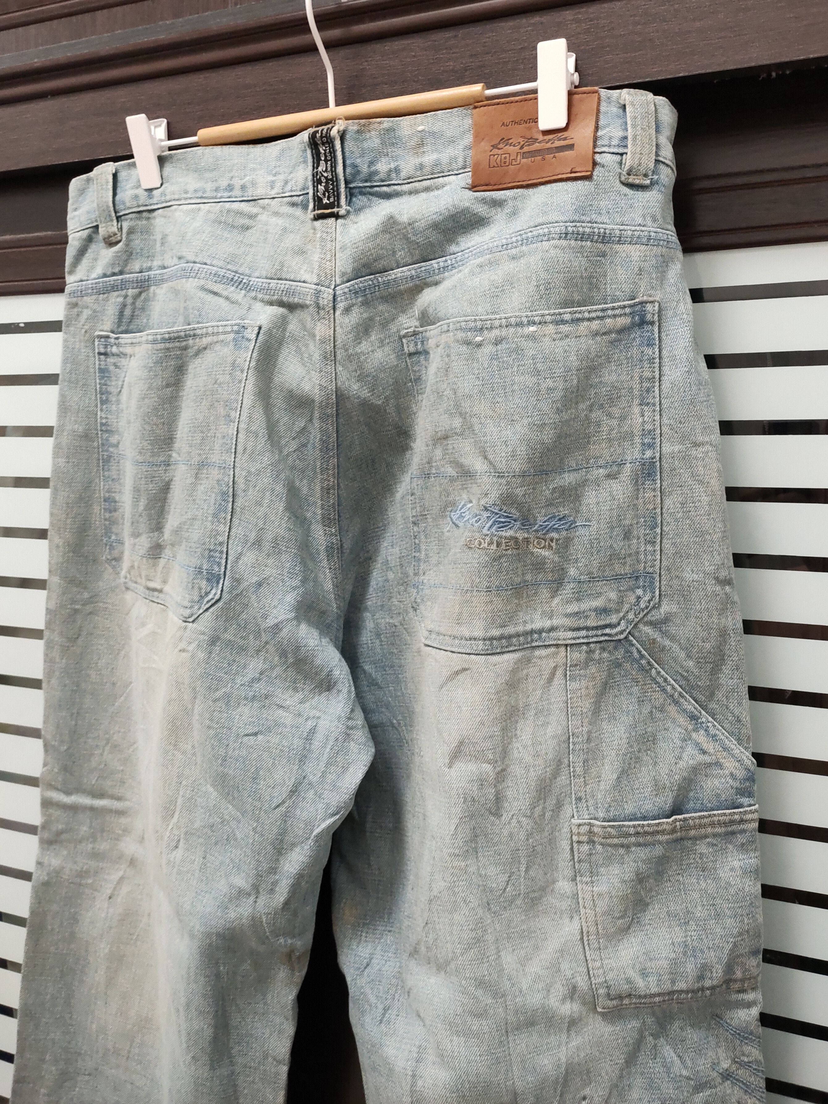 Vision Streetwear 💥90's Baggy Kno.Betta Blue Jeans U.S.A 💥 Size US 36 / EU 52 - 4 Thumbnail