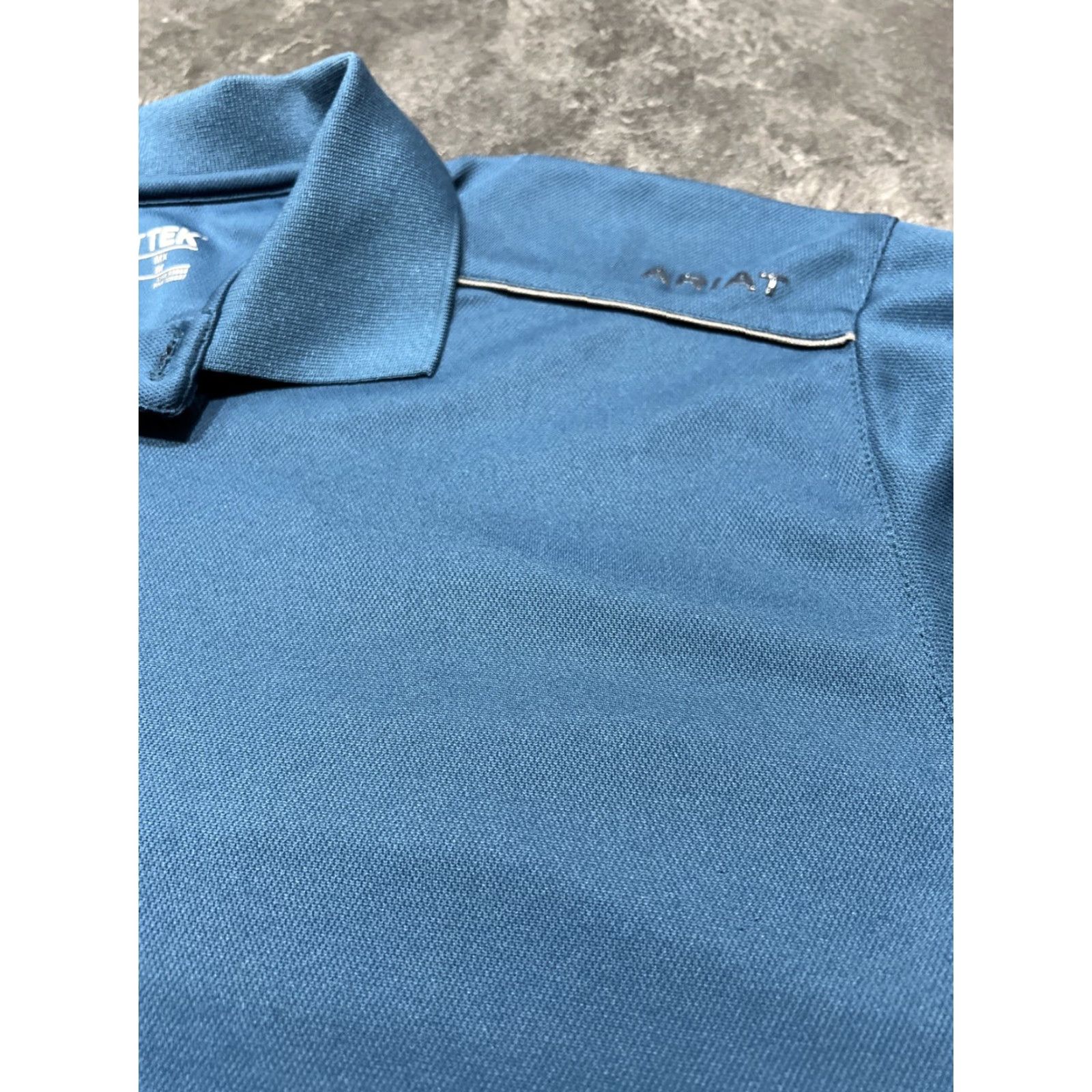 Ariat Ariat Polo Shirt Mens Medium Blue AriatTEK Short Sleeve Golf Tech Breathable Moisture Wicking Lightweight Size US M / EU 48-50 / 2 - 3 Thumbnail