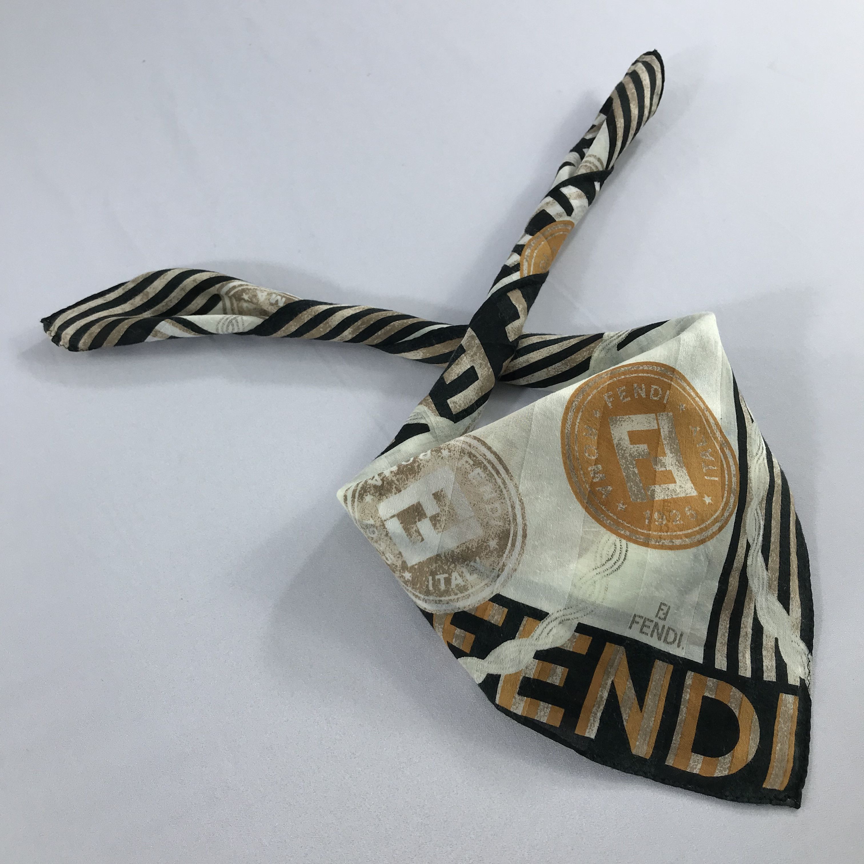 Vintage Vintage Fendi Bandana / Handkerchief / Neckerchief -S2263 Size ONE SIZE - 4 Thumbnail