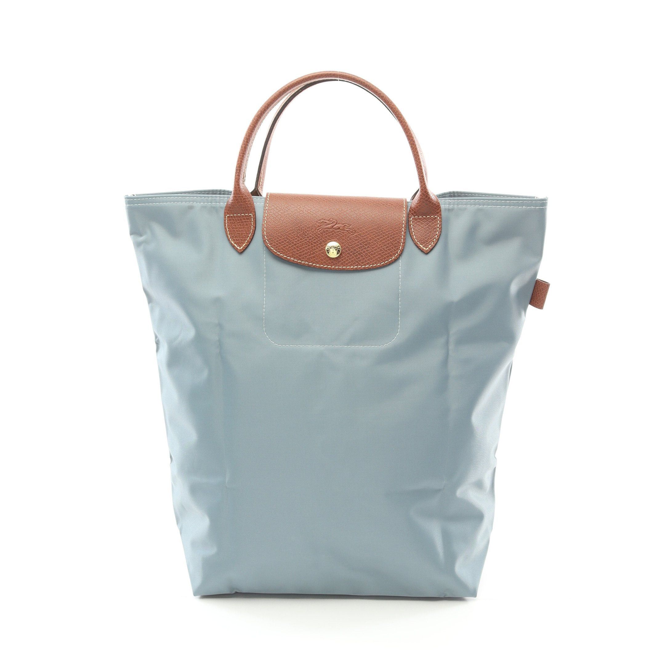 Longchamp Longchamp Le Preage Original M Shopping Bag Handbag Tote Nylon Leather Emerald Green Brown Size ONE SIZE - 1 Thumbnail