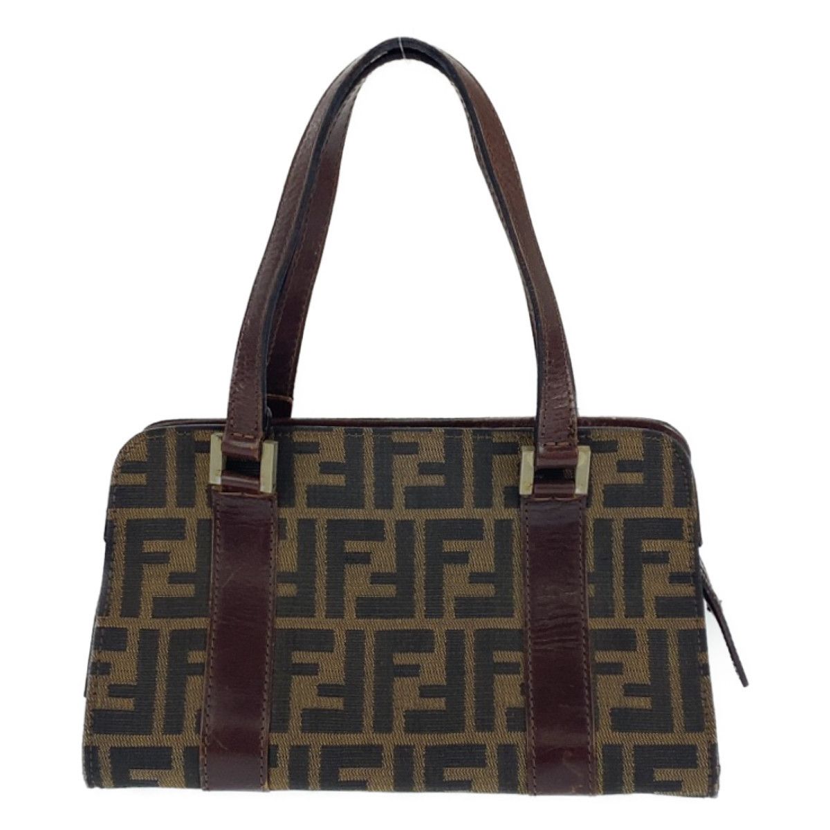 Fendi Fendi Fendi Zucca Canvas/Leather Handbag Tote 404321 Canvas Tote Bag 404321 in Very Good Condition Size ONE SIZE - 1 Thumbnail