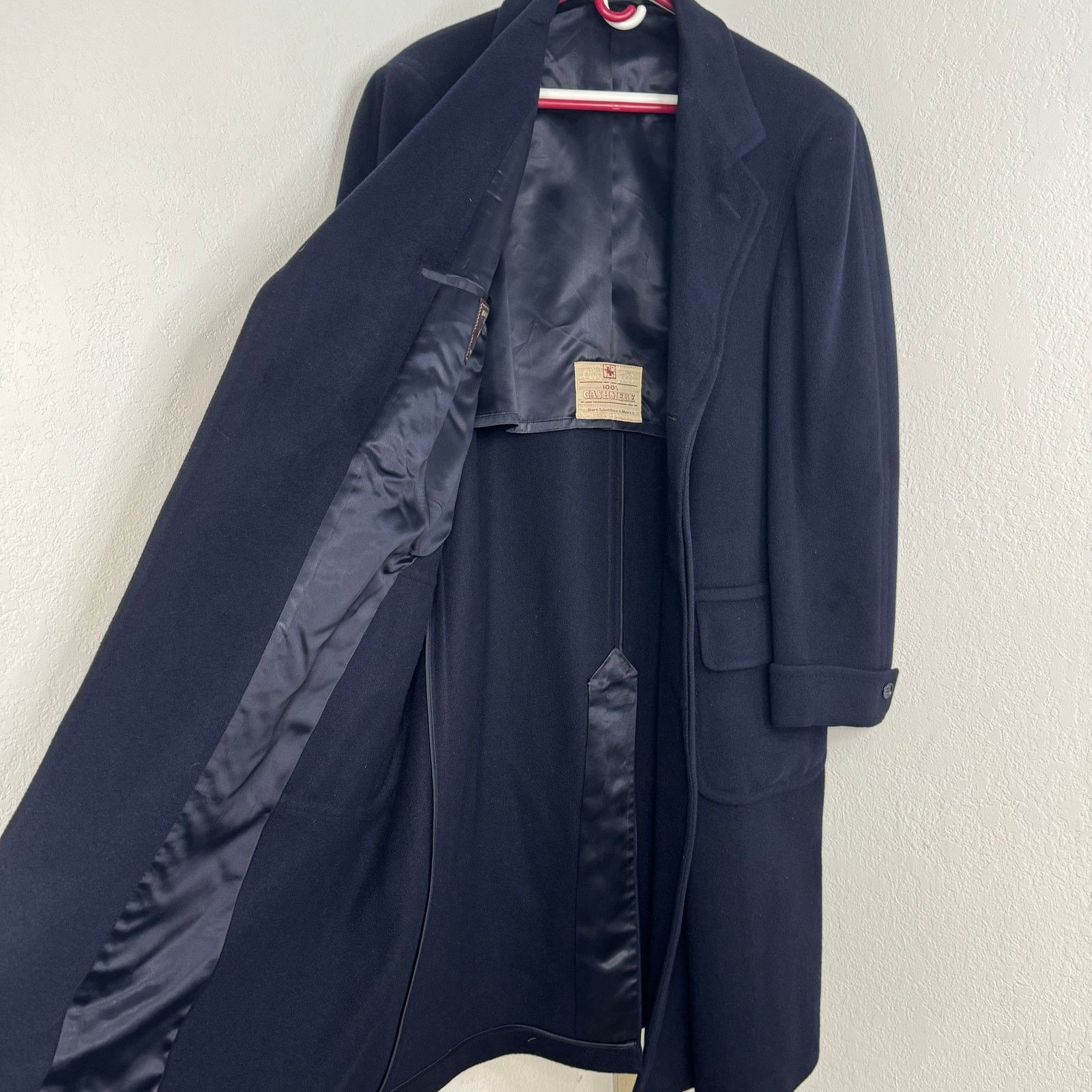 Vintage Vintage Cashmere Navy Coat Overcaot Hart Schaffner & Marx Size US XL / EU 56 / 4 - 3 Thumbnail