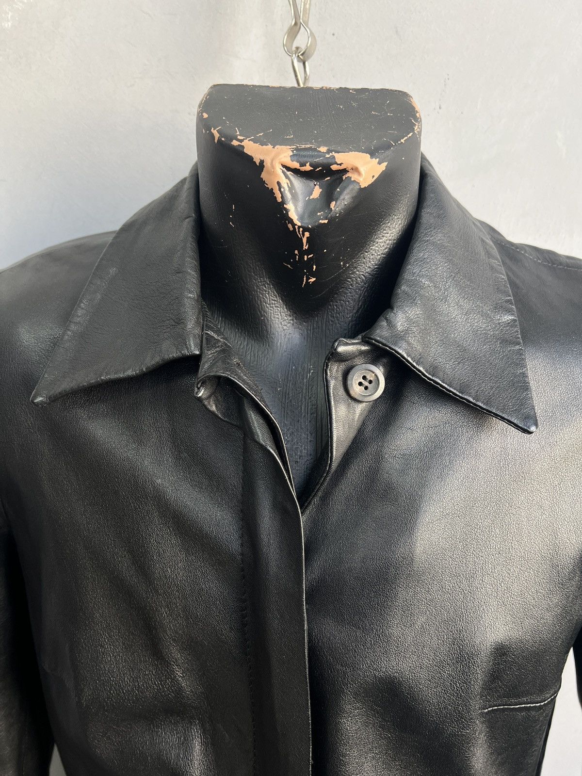 14th Addiction Black avant garde rick owens style leather buttons jacket Size US M / EU 48-50 / 2 - 6 Thumbnail