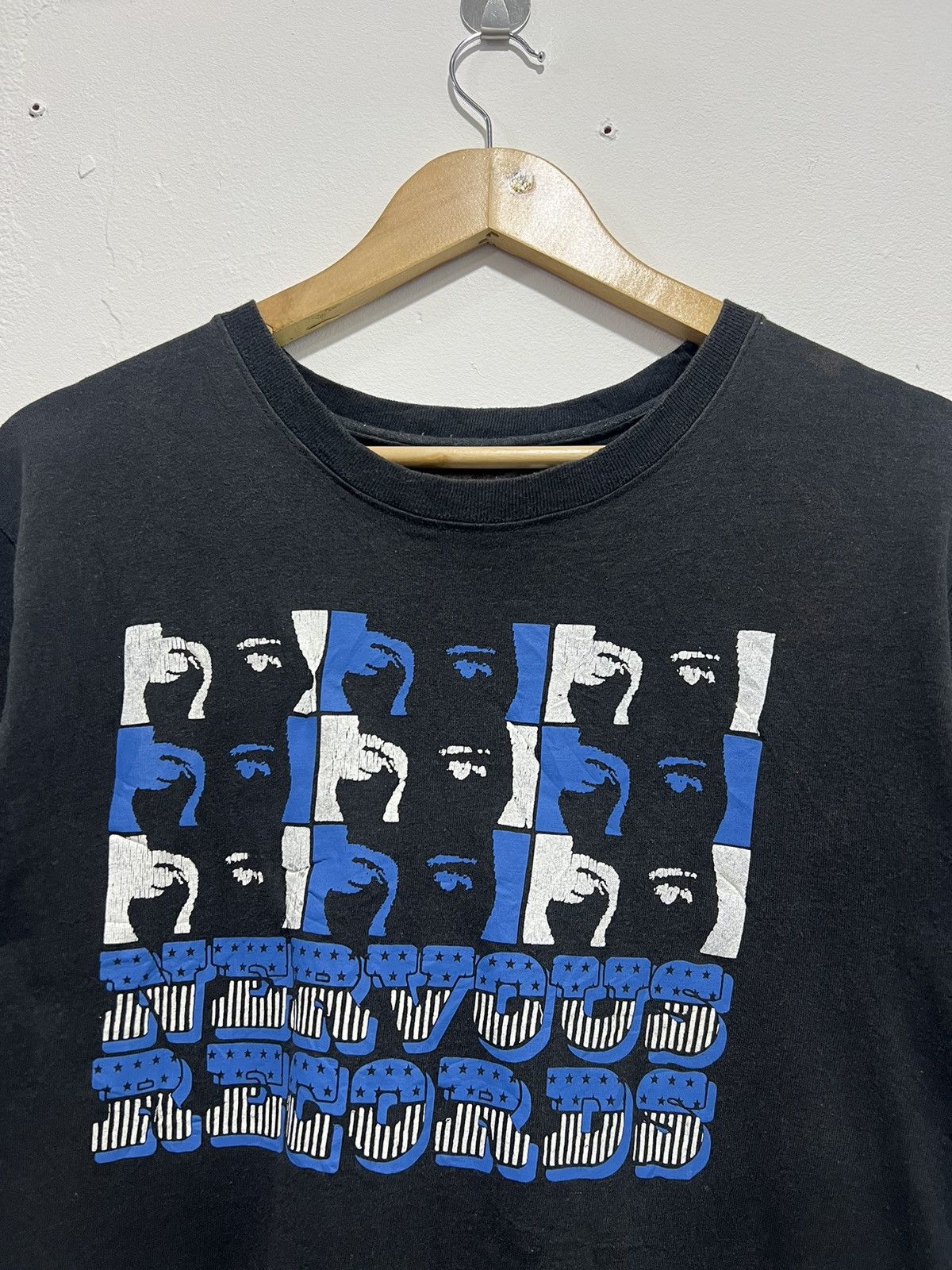 Band Tees × Vintage Vintage Nervous Records 9 Faces Tshirt Size US M / EU 48-50 / 2 - 2 Thumbnail
