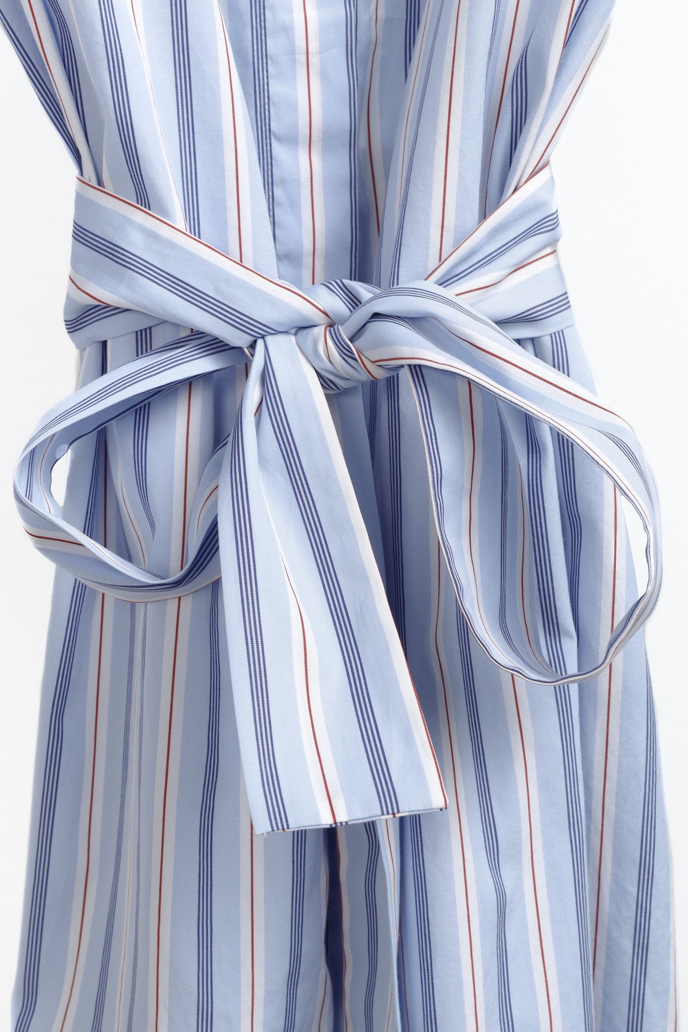 MSGM MSGM Milano Blue Striped Ruffled Arm Shirtdress Size M / US 6-8 / IT 42-44 - 7 Thumbnail