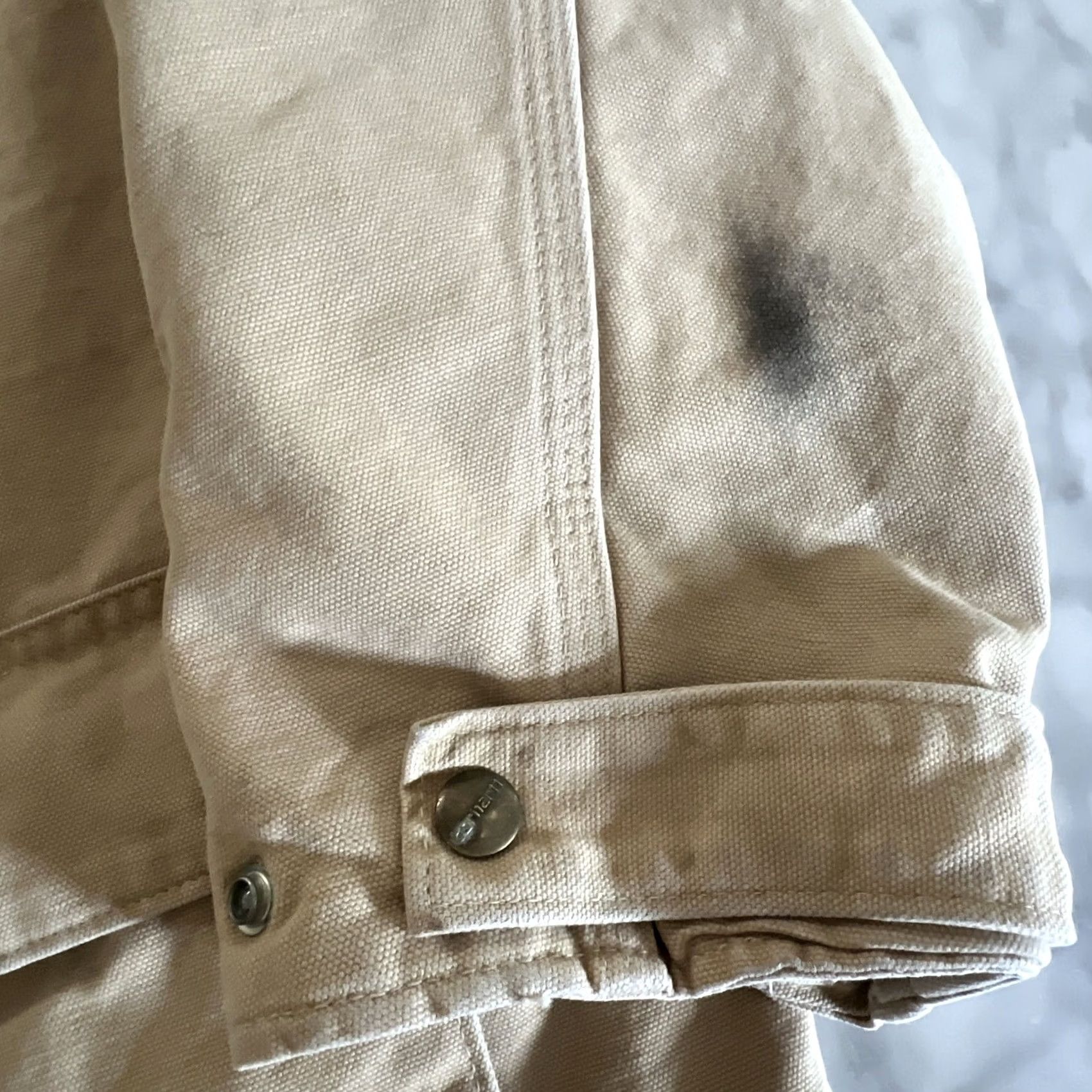 Carhartt VINTAGE Carhartt Jacket Men’s 2XL Chore Solid Pocket Snap Zip Beige USA Size US XXL / EU 58 / 5 - 5 Thumbnail