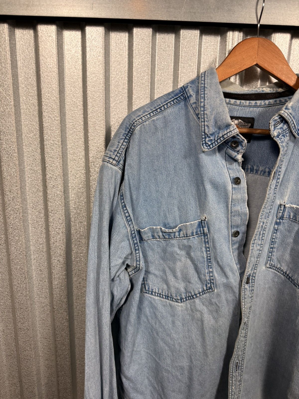 Harley Davidson Insane Vintage Harley Davidson Sun Faded Button Up Western S Size US L / EU 52-54 / 3 - 7 Thumbnail
