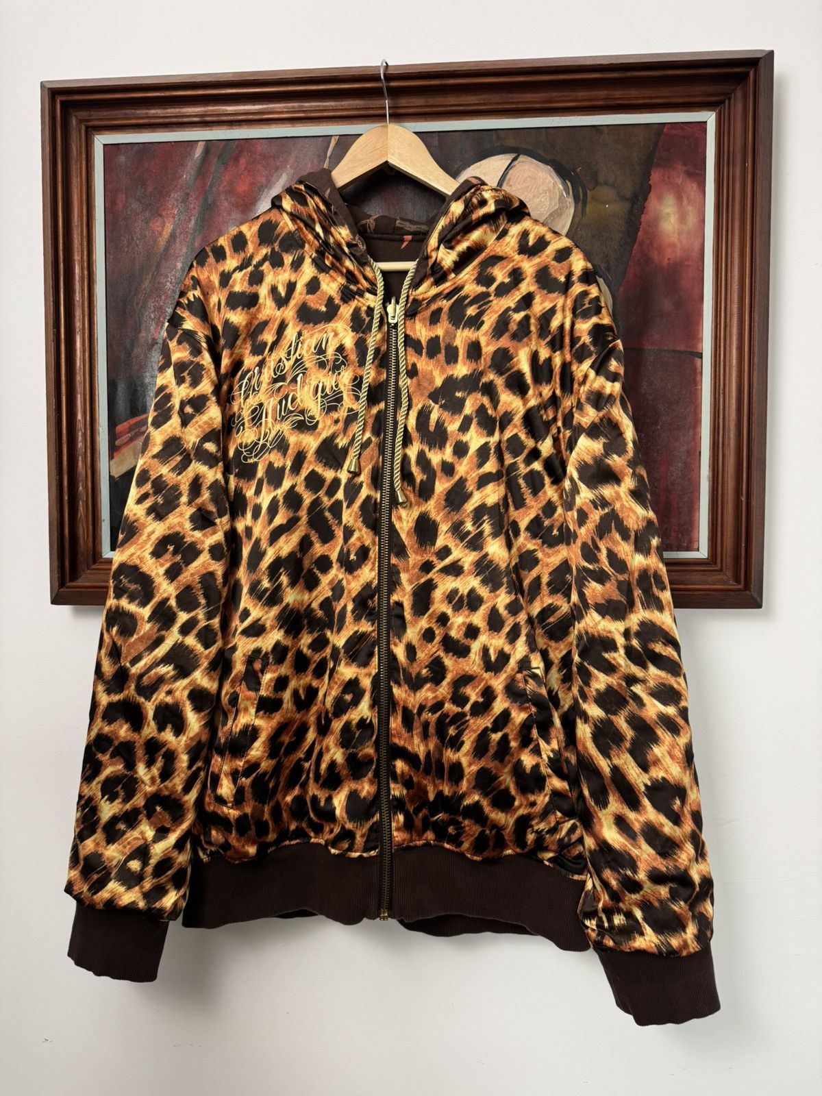 Ed Hardy Y2K ED HARDY CHRISTIAN AUDIGIER REVERSIBLE LEOPARD HOODIE Size US XXL / EU 58 / 5 - 5 Thumbnail