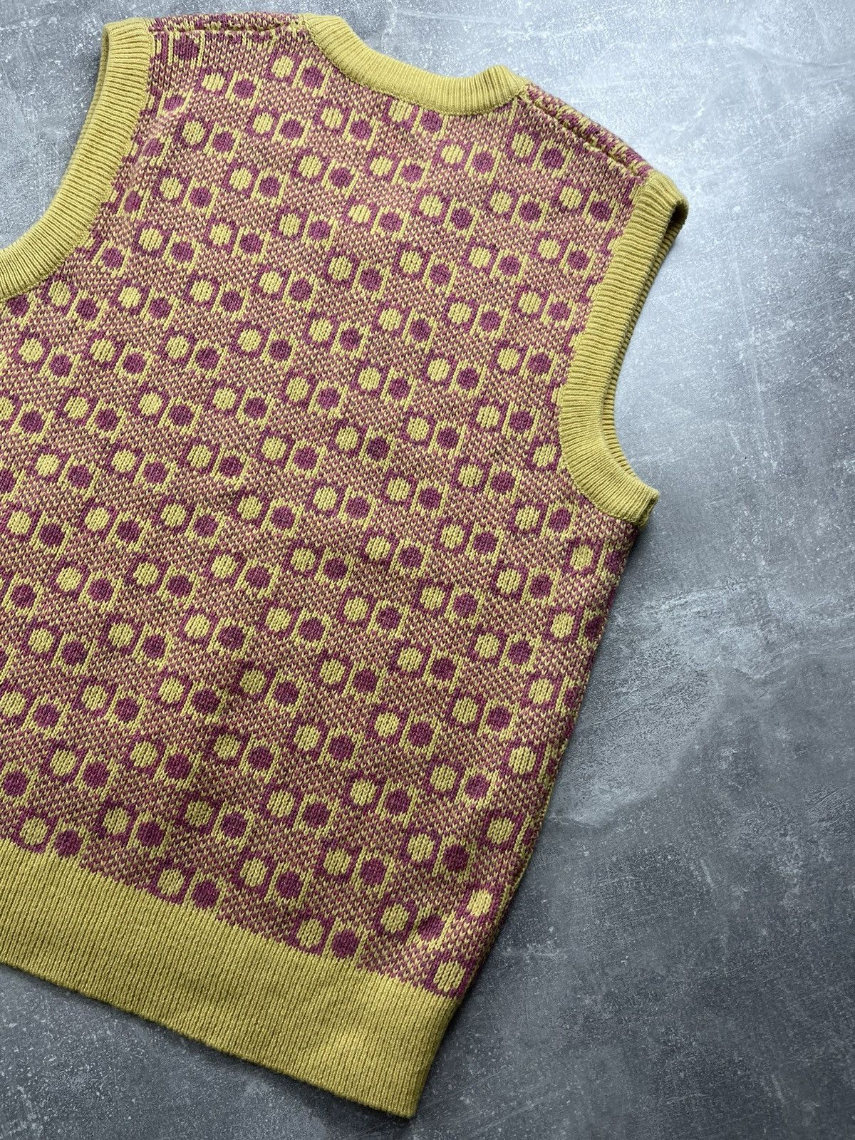Marni Marni Studio Sleeveless Knit Vest Yellow Purple Pattern Size US L / EU 52-54 / 3 - 9 Thumbnail