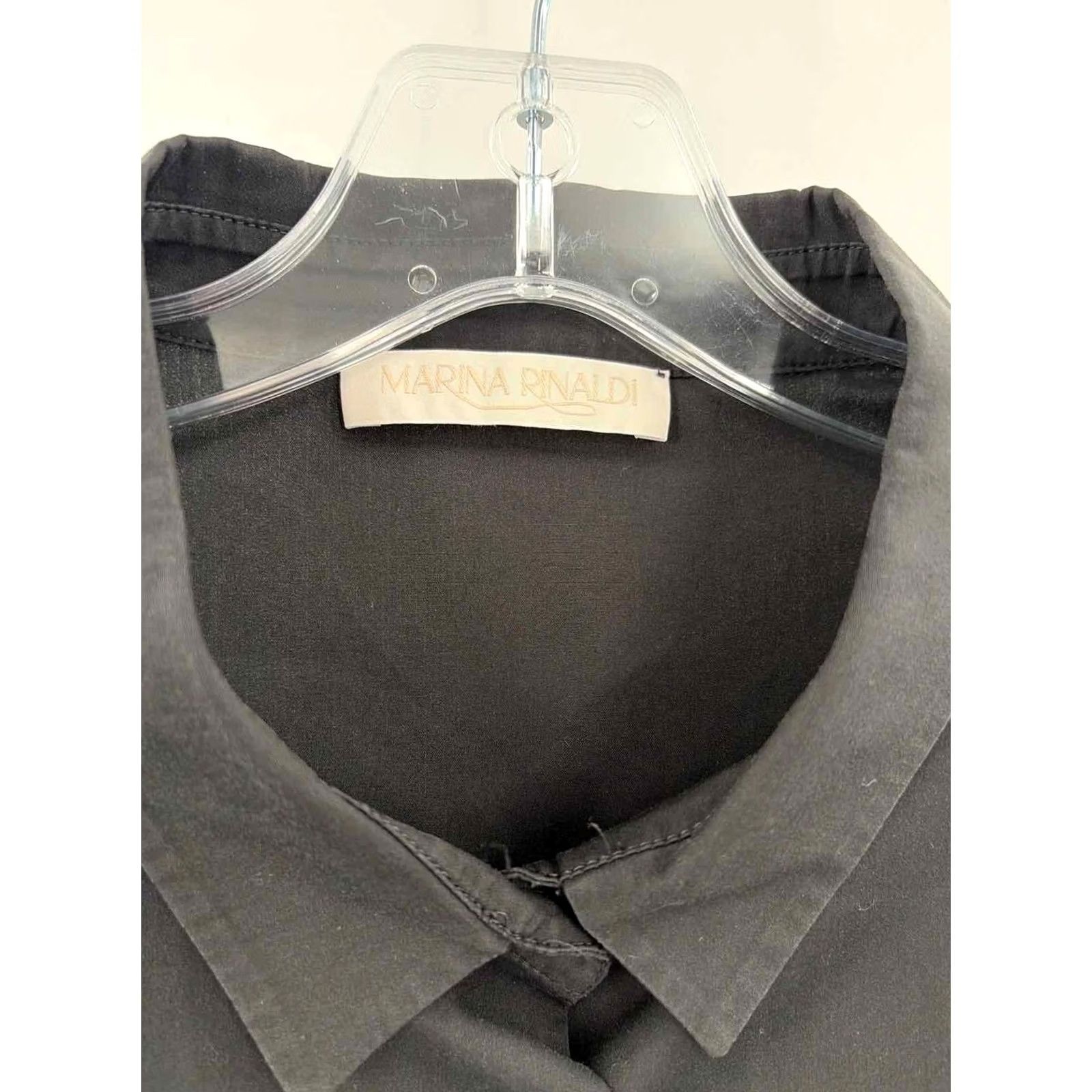 Marina Rinaldi Marina Rinaldi Tunic Button Down Size 30 Black Pre-Owned Size 4XL / US 24-26 - 3 Thumbnail