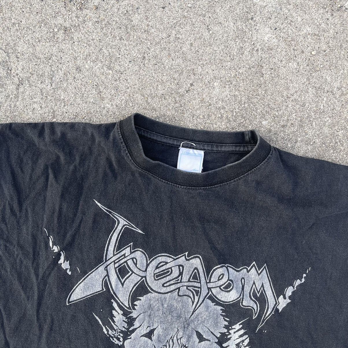 1996 VENOM BLACK METAL BAND SLEEVELESS SHIRT VINTAGE FADED, image size:1204x1204