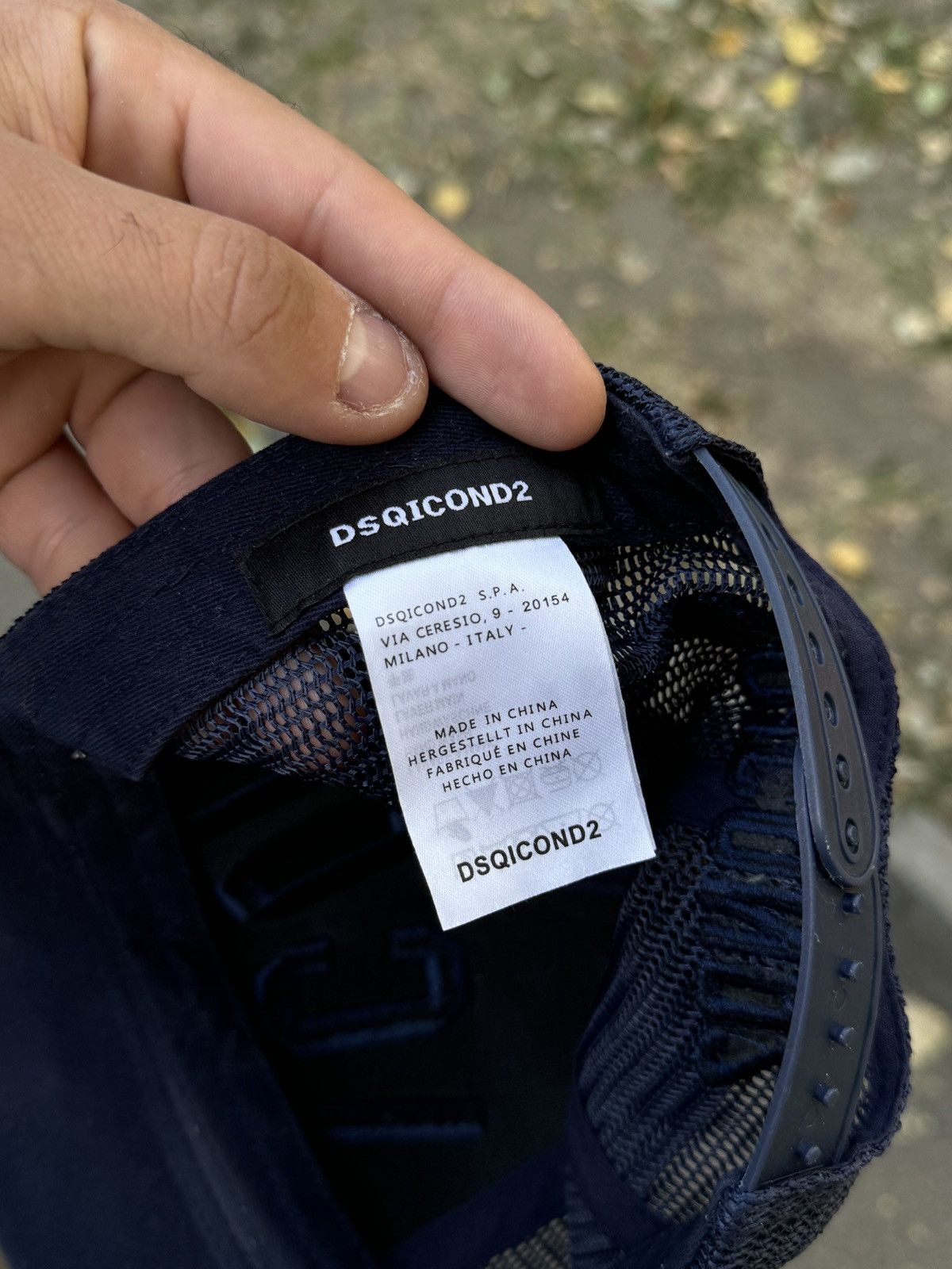 Dsquared2 Mens Vintage Dsquared2 distressed cap hats luxury navy Size ONE SIZE - 9 Thumbnail