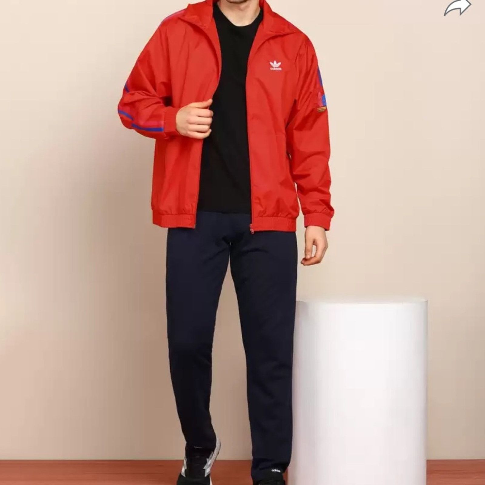 Adidas Adidas 3D Trefoil 3-Stripes Track Jacket Red Rare Size L Size US L / EU 52-54 / 3 - 3 Thumbnail