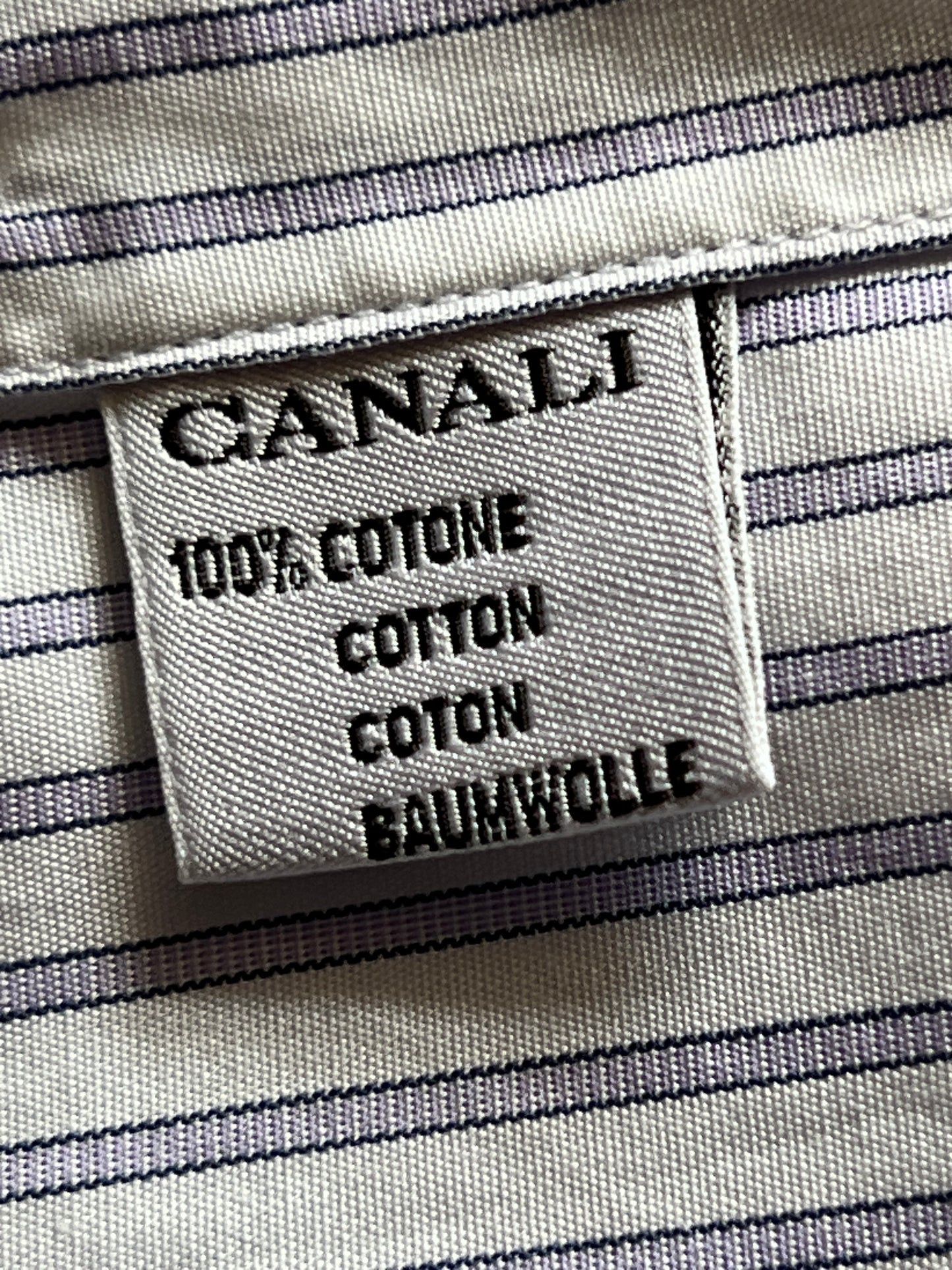 Vintage Canali Vintage Men's Striped Dress Shirt - L Size US L / EU 52-54 / 3 - 7 Thumbnail