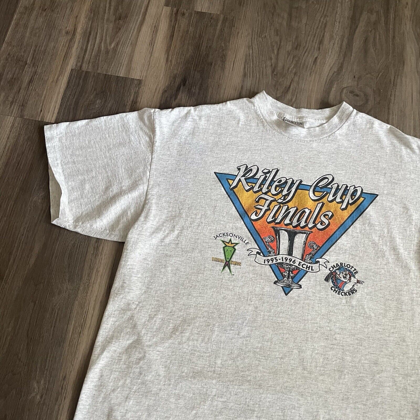 Vintage Vintage ECHL Hockey Riley Cup T-Shirt Size XL Lizard Kings Size US XL / EU 56 / 4 - 2 Thumbnail