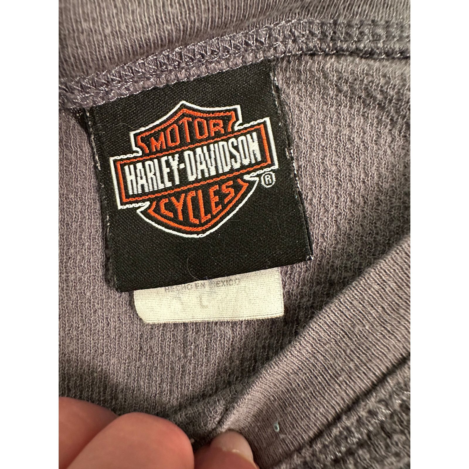 Harley Davidson VINTAGE HARLEY DAVIDSON GRAY THERMAL FADED LONG SLEEVE TEE Size US S / EU 44-46 / 1 - 8 Thumbnail