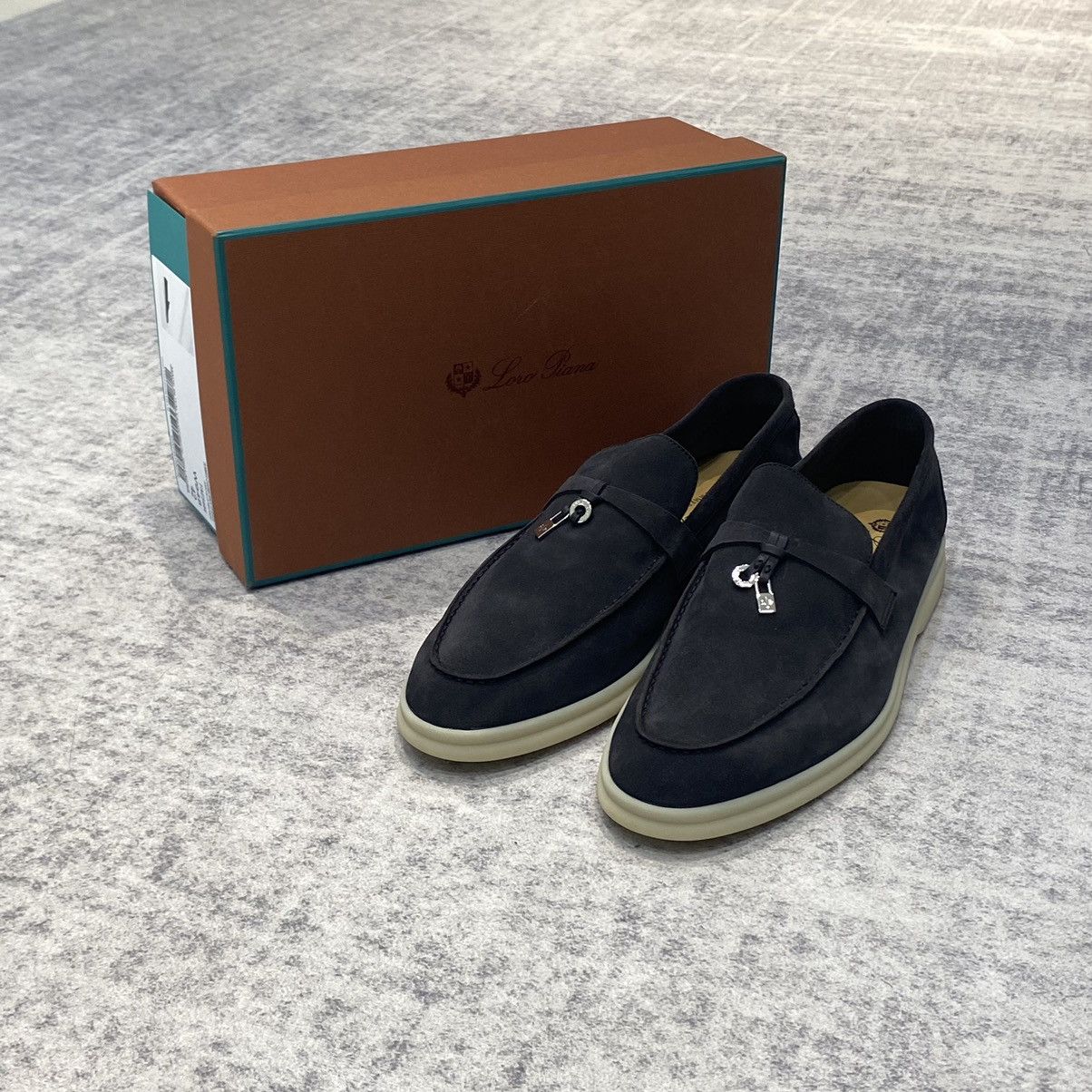 Loro Piana Loro Piana Summer Charms Walk 13 Suede Argo Blue Melange Size US 9 / EU 42 - 1 Thumbnail