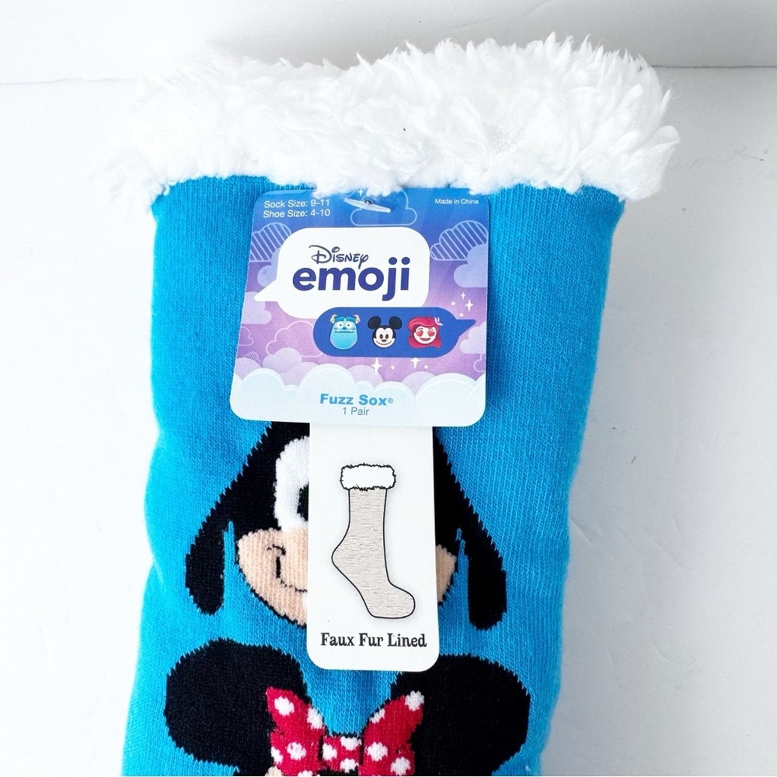 Disney Disney Mickey Minnie Pluto Donald Fur Lined Socks W 4-10 Size ONE SIZE - 3 Thumbnail