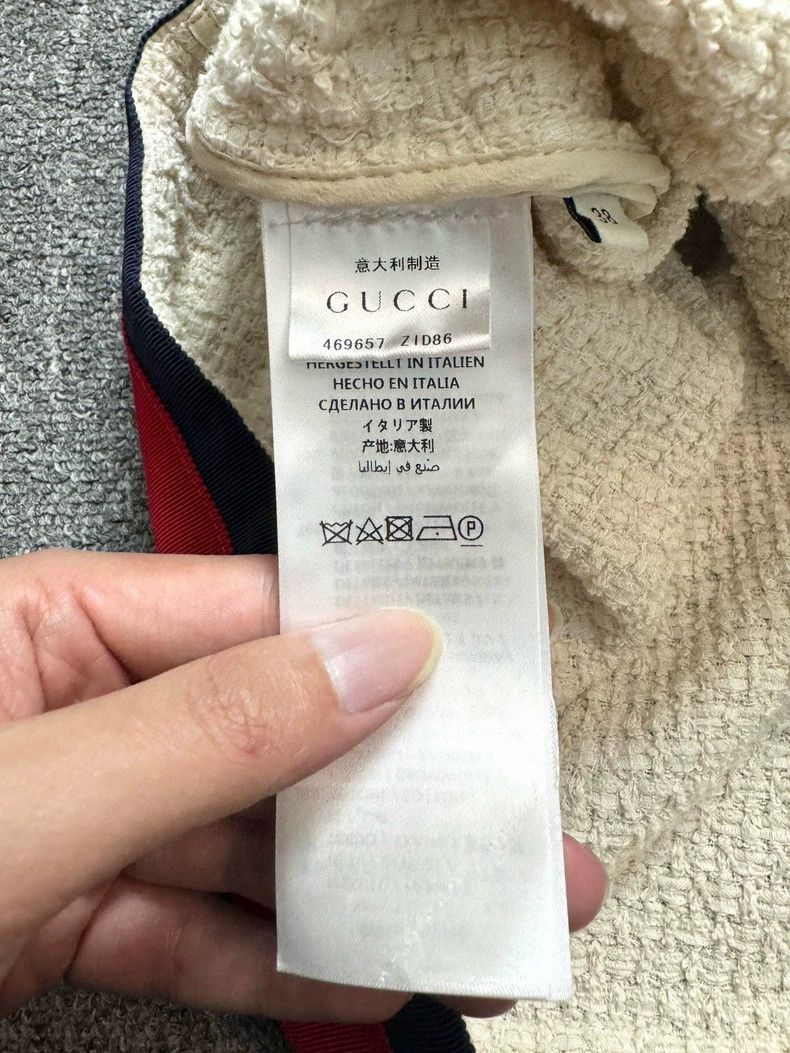 Gucci GucciWhite heavy industry diamond button tweed small fragra Size XS / US 0-2 / IT 36-38 - 5 Thumbnail