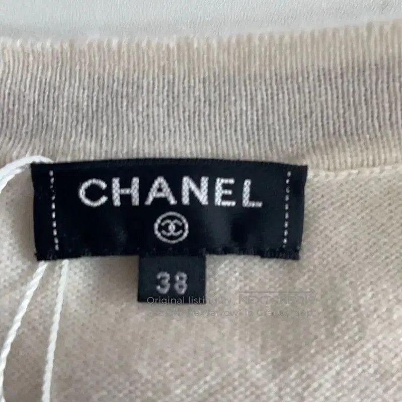 Chanel Chanel White Cashmere Knit Sweater with 5 Print . Size M / US 6-8 / IT 42-44 - 3 Thumbnail