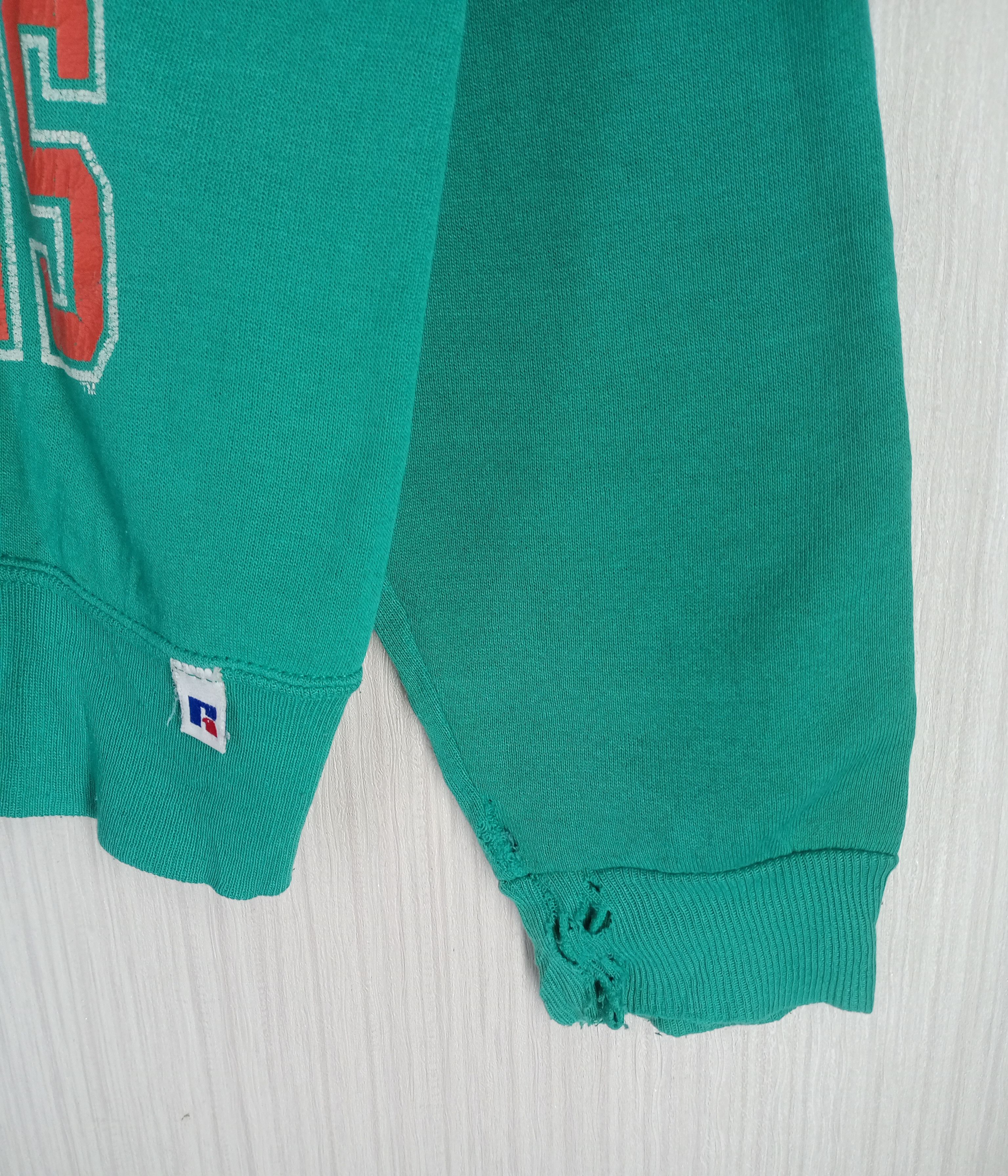 NFL Vintage 80s Distressed Miami Dolphins NFL Sweatshirt Size US S / EU 44-46 / 1 - 8 Thumbnail