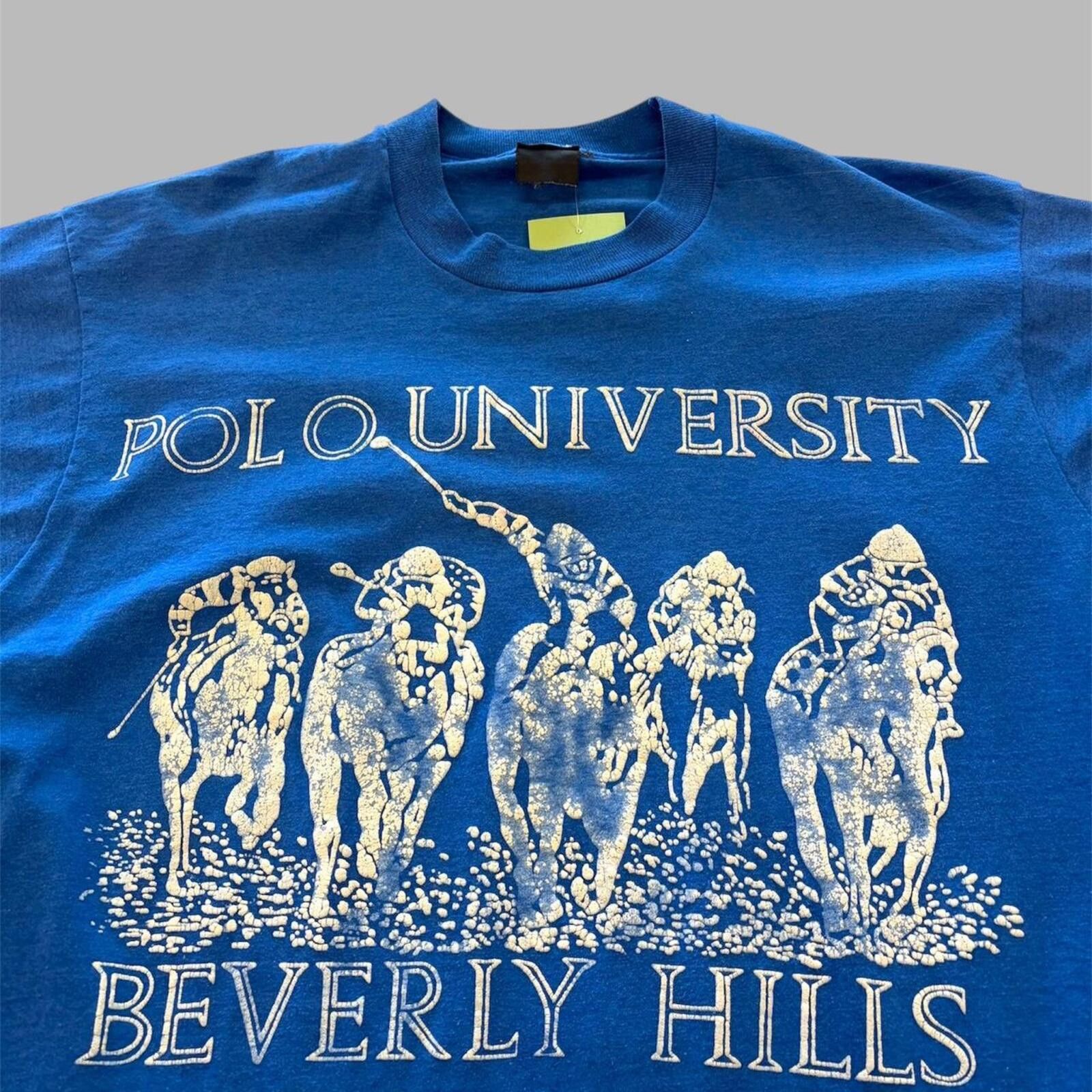 Vintage 90s Polo University Tee Size US XL / EU 56 / 4 - 2 Thumbnail