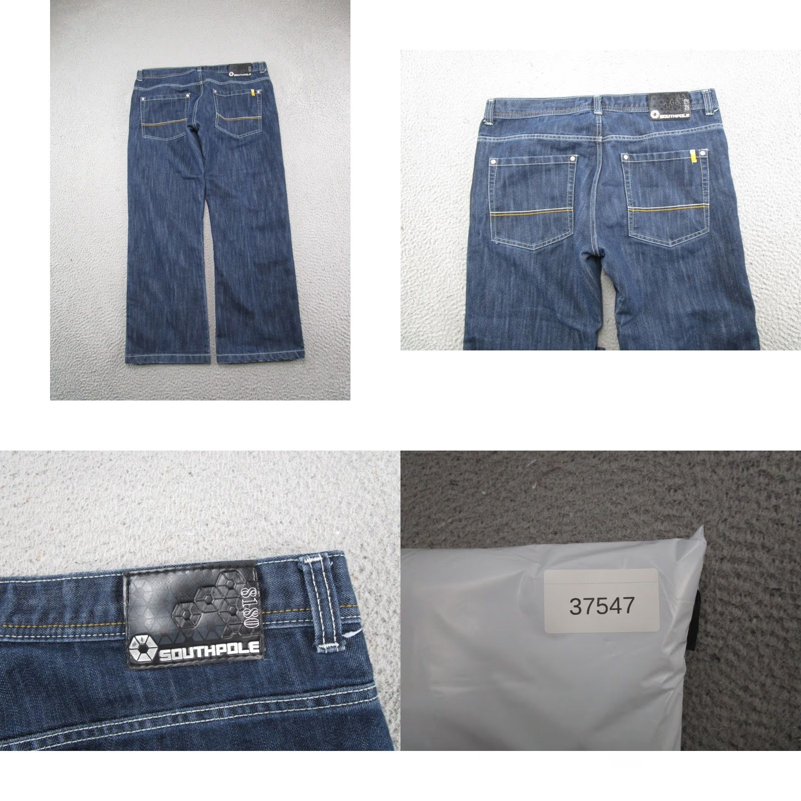 Southpole Southpole Jeans 38x30 Mens Hip Hop Baggy Denim 5-Pocket Blue Yellow Tab 8180 Y2K Vintage Straight Size US 38 / EU 54 - 9 Thumbnail