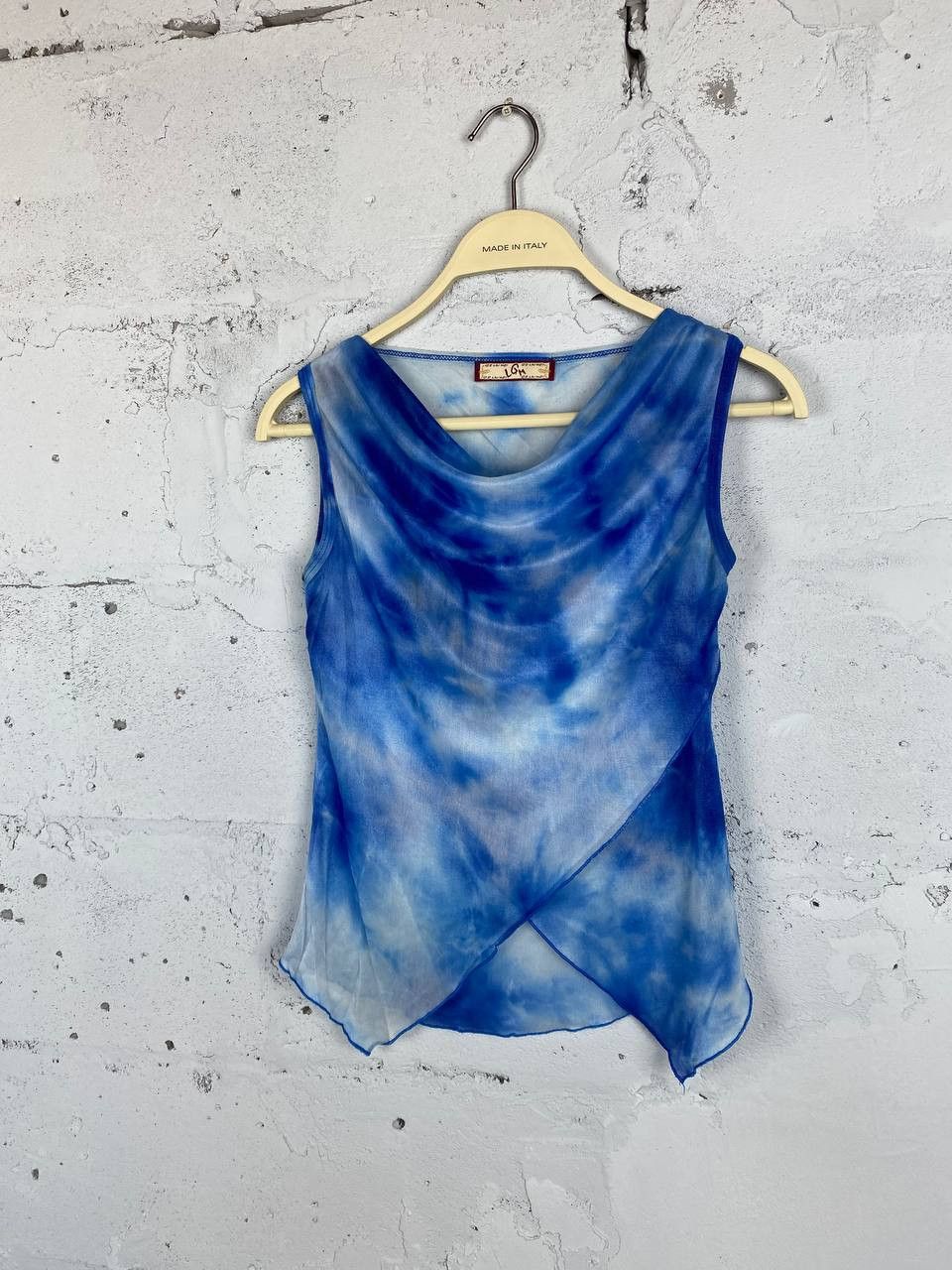 Cop Copine × Vintage Y2K Sky Print Vintage Face Style Tank Top Japan Size S / US 4 / IT 40 - 2 Thumbnail