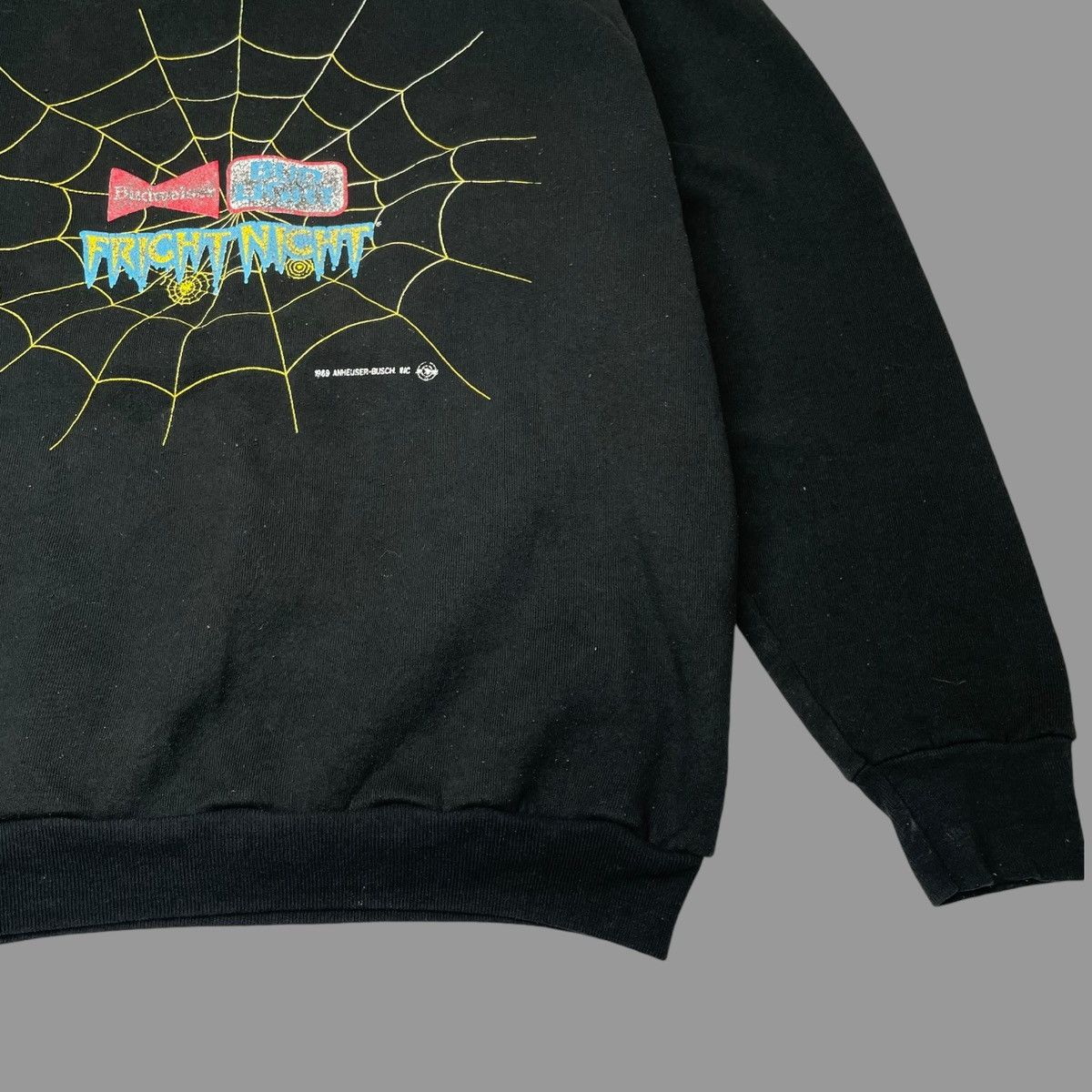 Budweiser × Vintage Vintage 1989 halloween fright night sweatshirt Size US XL / EU 56 / 4 - 4 Thumbnail