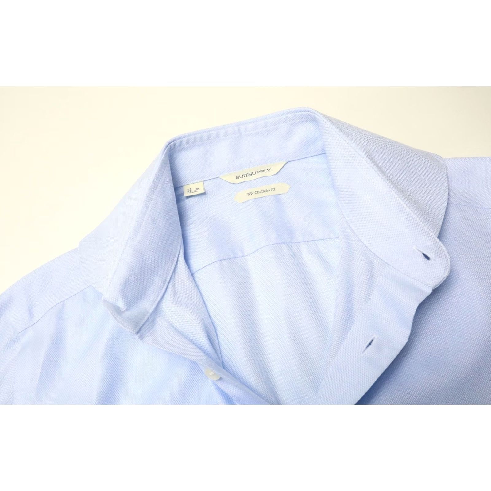 Suitsupply Suitsupply Slim Fit Formal Shirt Men's 39/15 1/2 Blue Cutaway Button Up Dress Shirt Size 40R - 4 Thumbnail