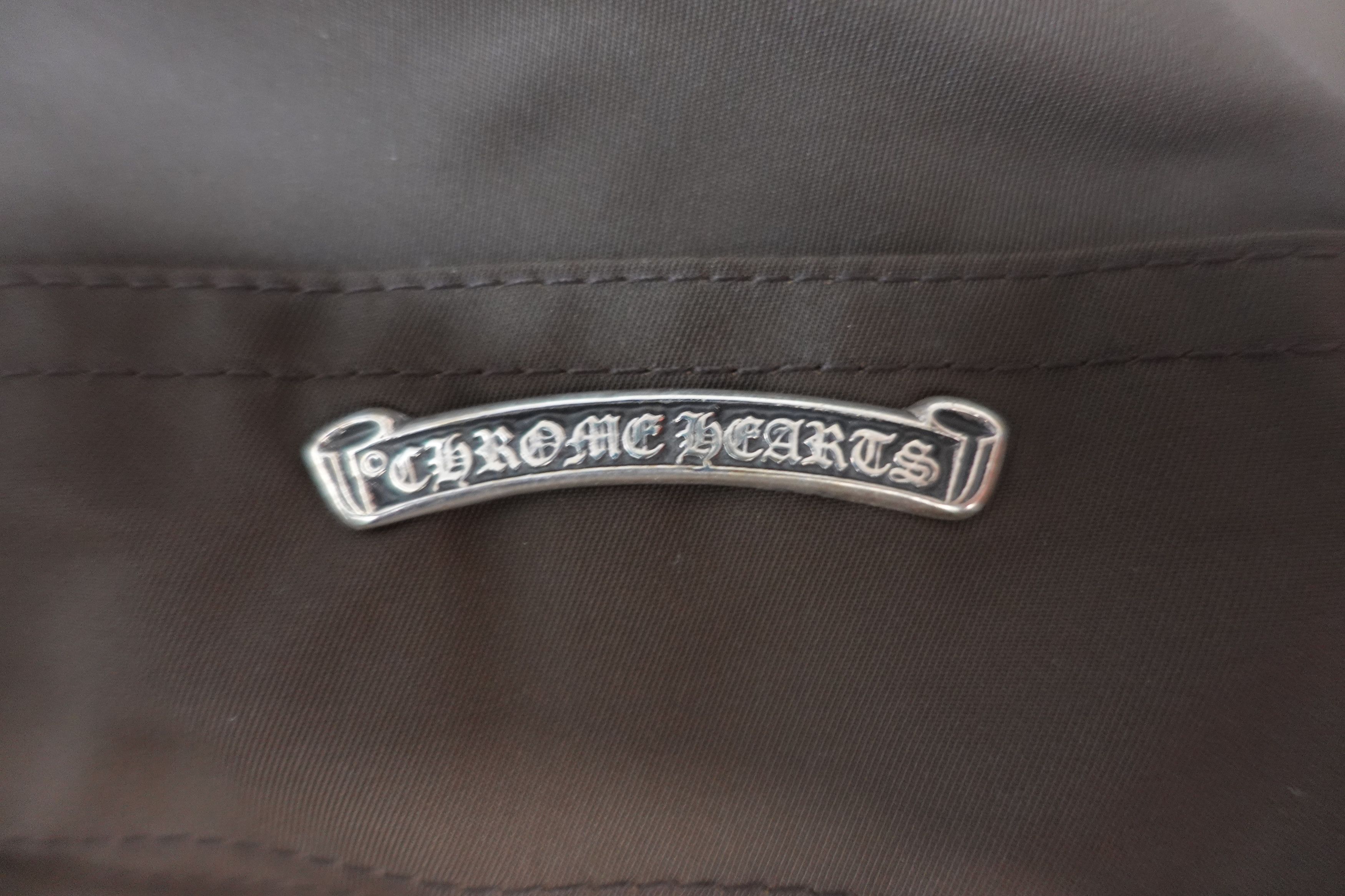 Chrome Hearts Chrome Hearts Leather Knee Nylon Shorts in Brown / Pink Size US 33 - 10 Thumbnail