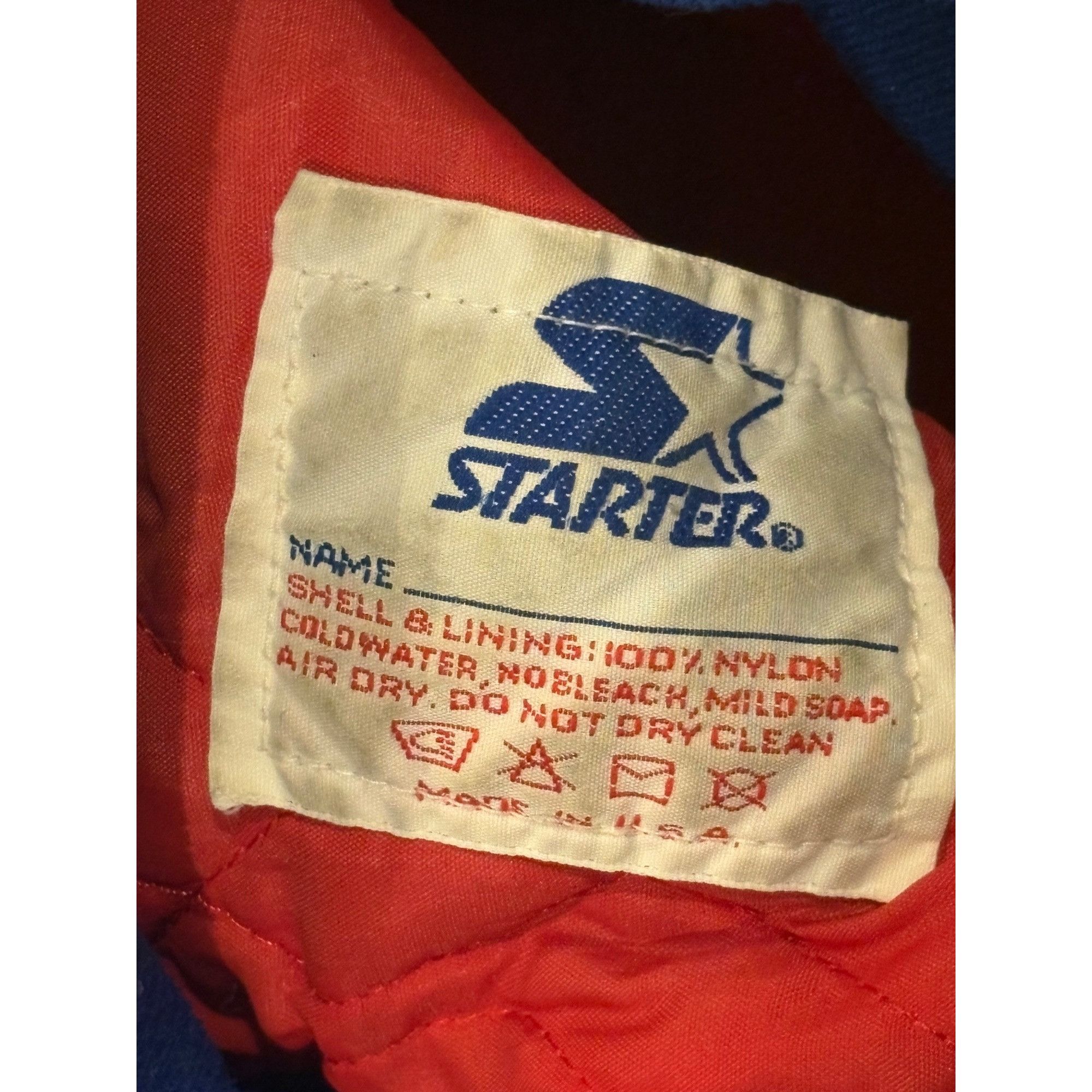 Starter Vintage 80s Starter New York Giants NFL Satin Bomber Jacket Size US XL / EU 56 / 4 - 8 Thumbnail