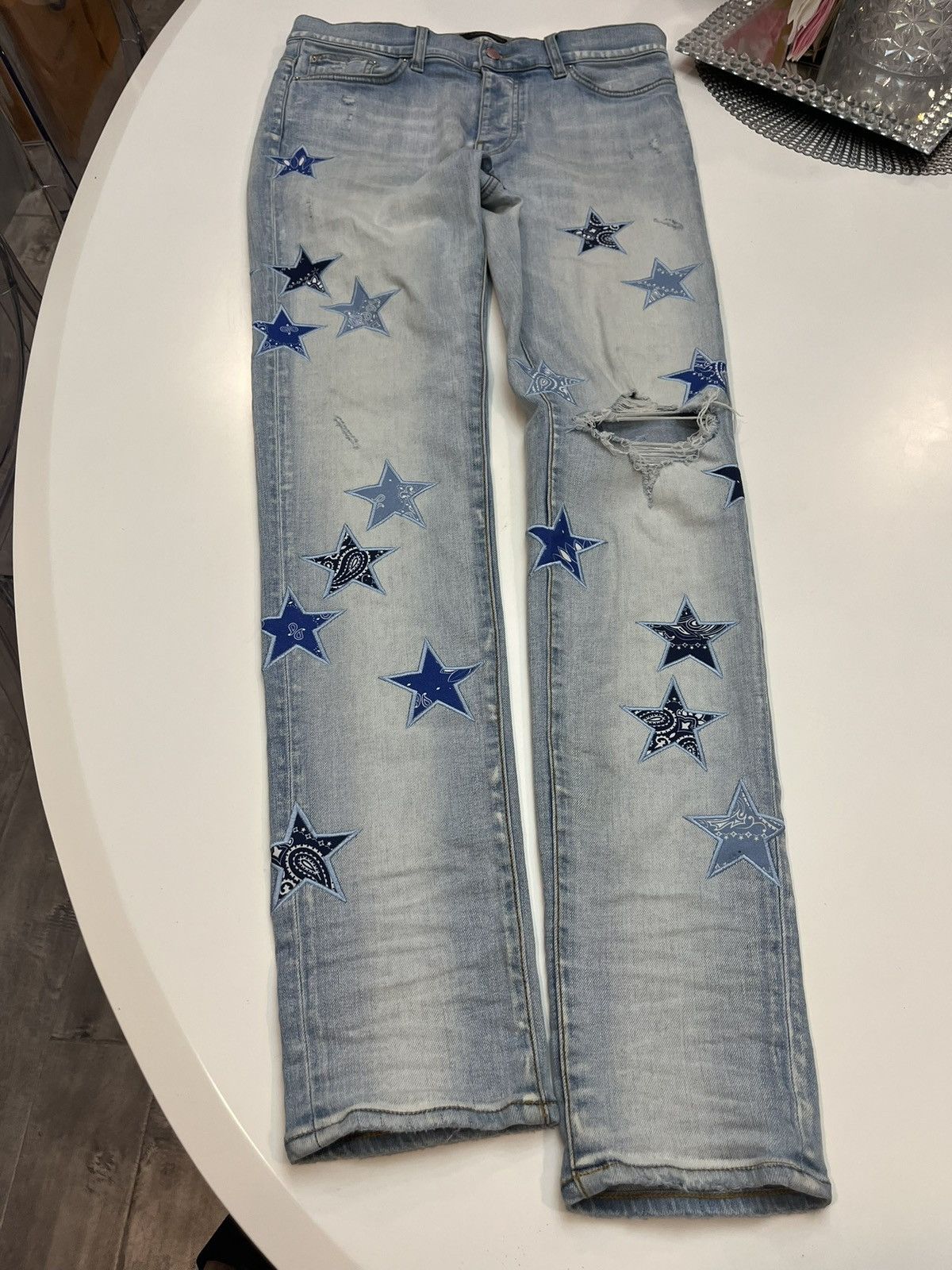 image of Amiri Jeans Size 33 in Blue, Men's