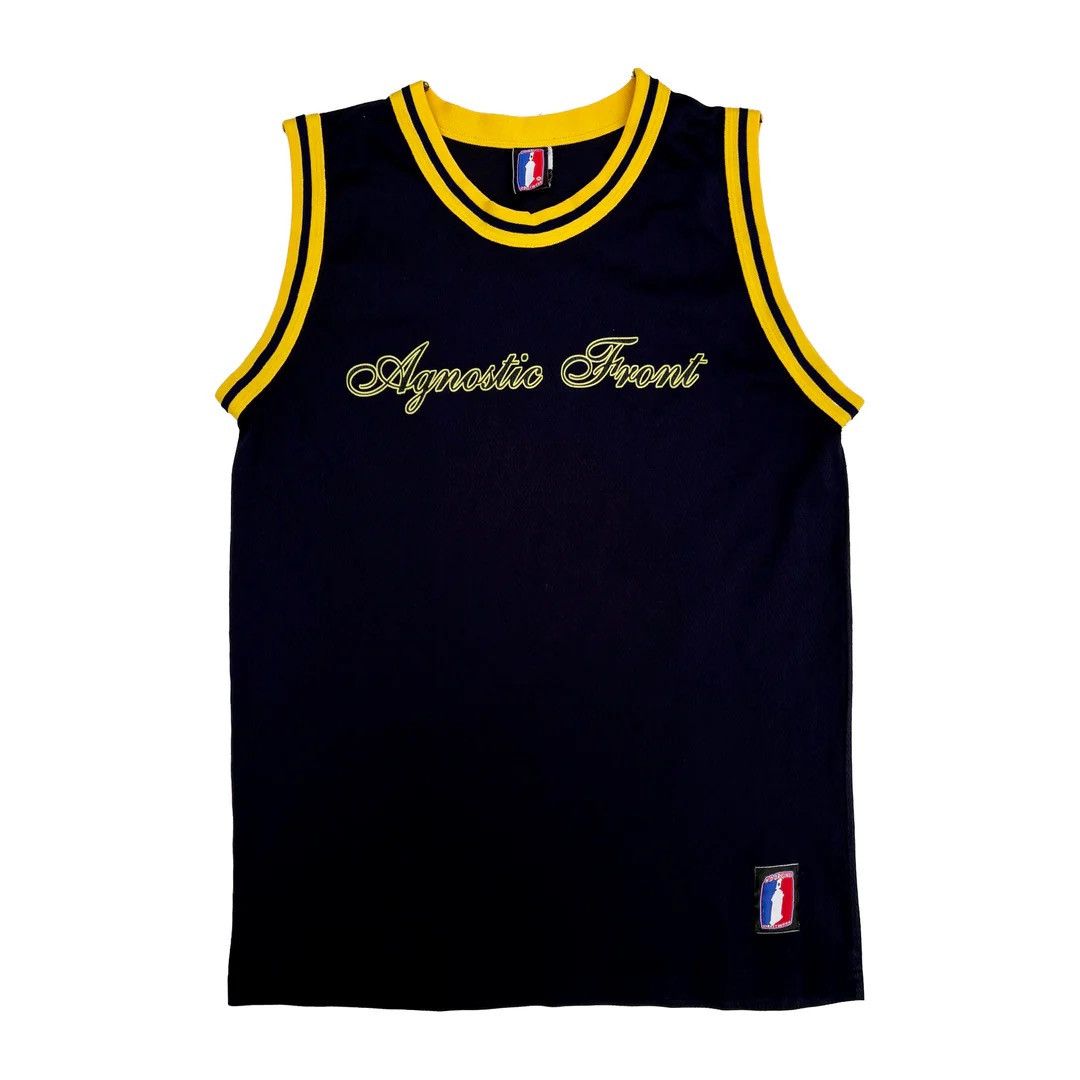 Band Tees Agnostic Front 1990 90s Vintage Basketball Jersey Logo Shirt Size US L / EU 52-54 / 3 - 1 Thumbnail