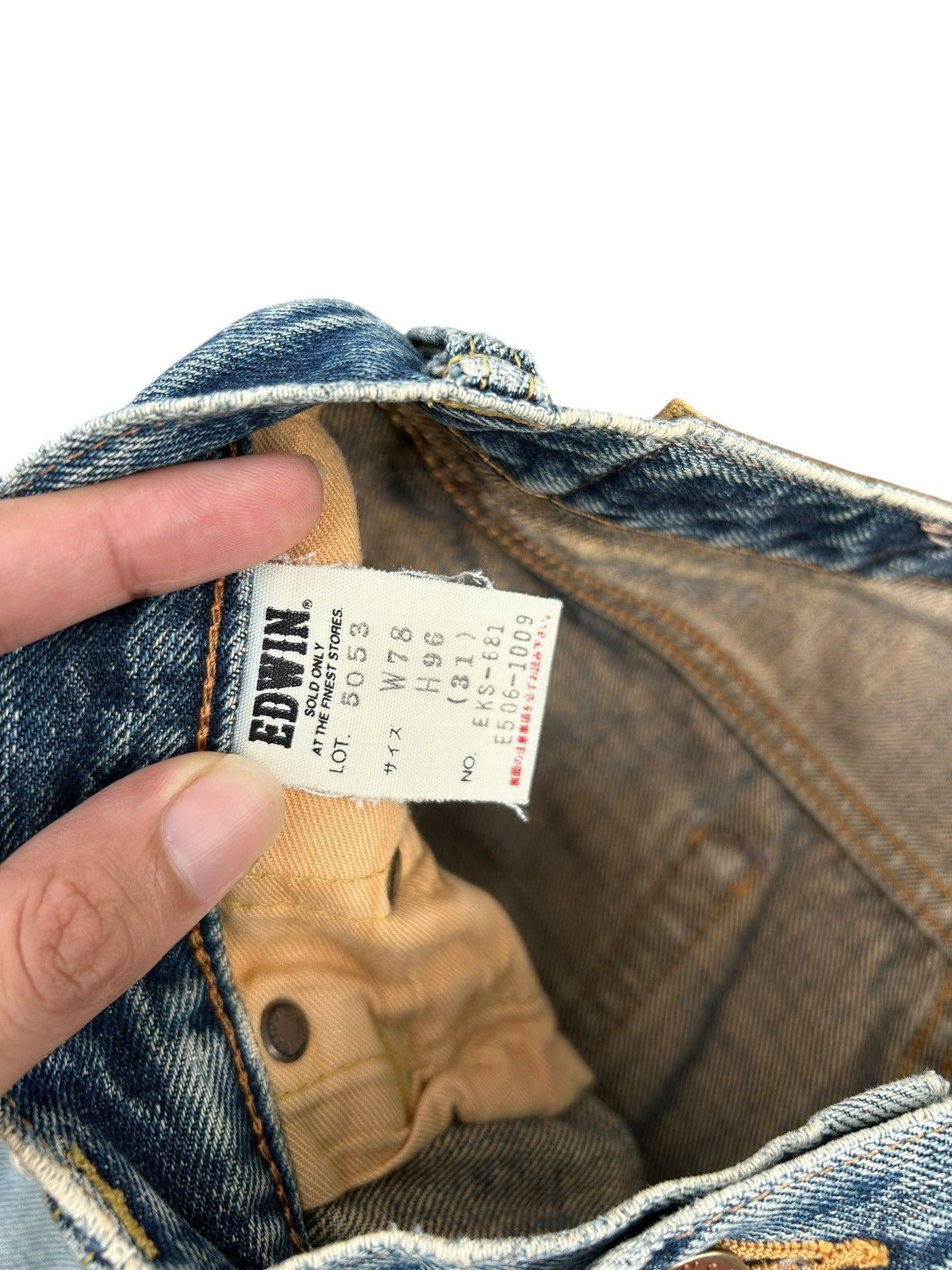 Kapital Thrashed Vintage Edwin 505xx Selvedge Denim Jeans Size US 30 / EU 46 - 8 Thumbnail