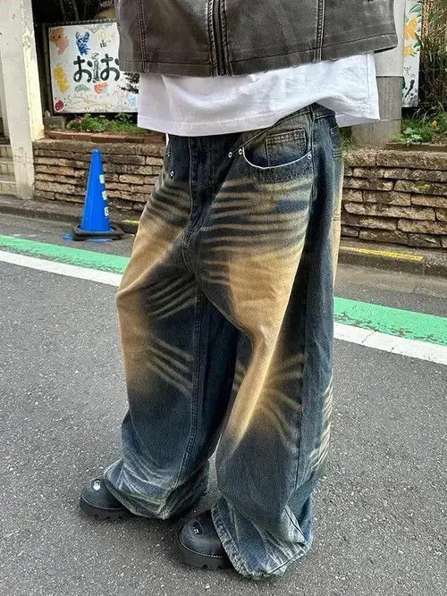 Japanese Brand × Jean Vintage Old Washed Earthy Wide-leg Jeans Size US 32 / EU 48 - 2 Thumbnail